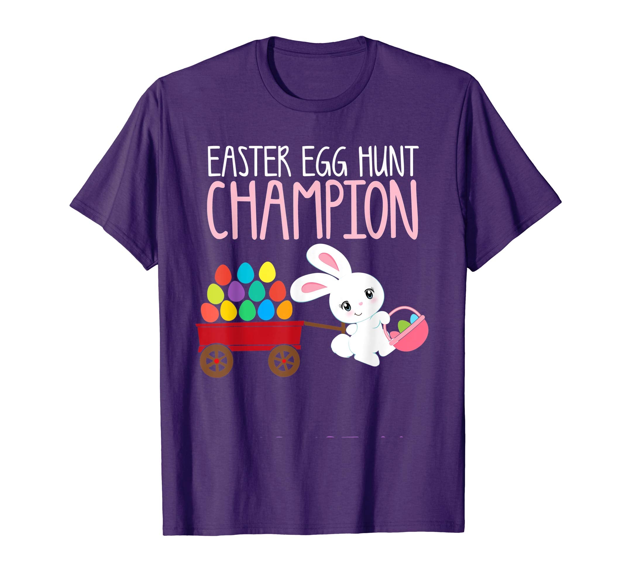 EASTER EGG HUNT CHAMPION Bunny T-Shirt Girls Kids Toddlers
