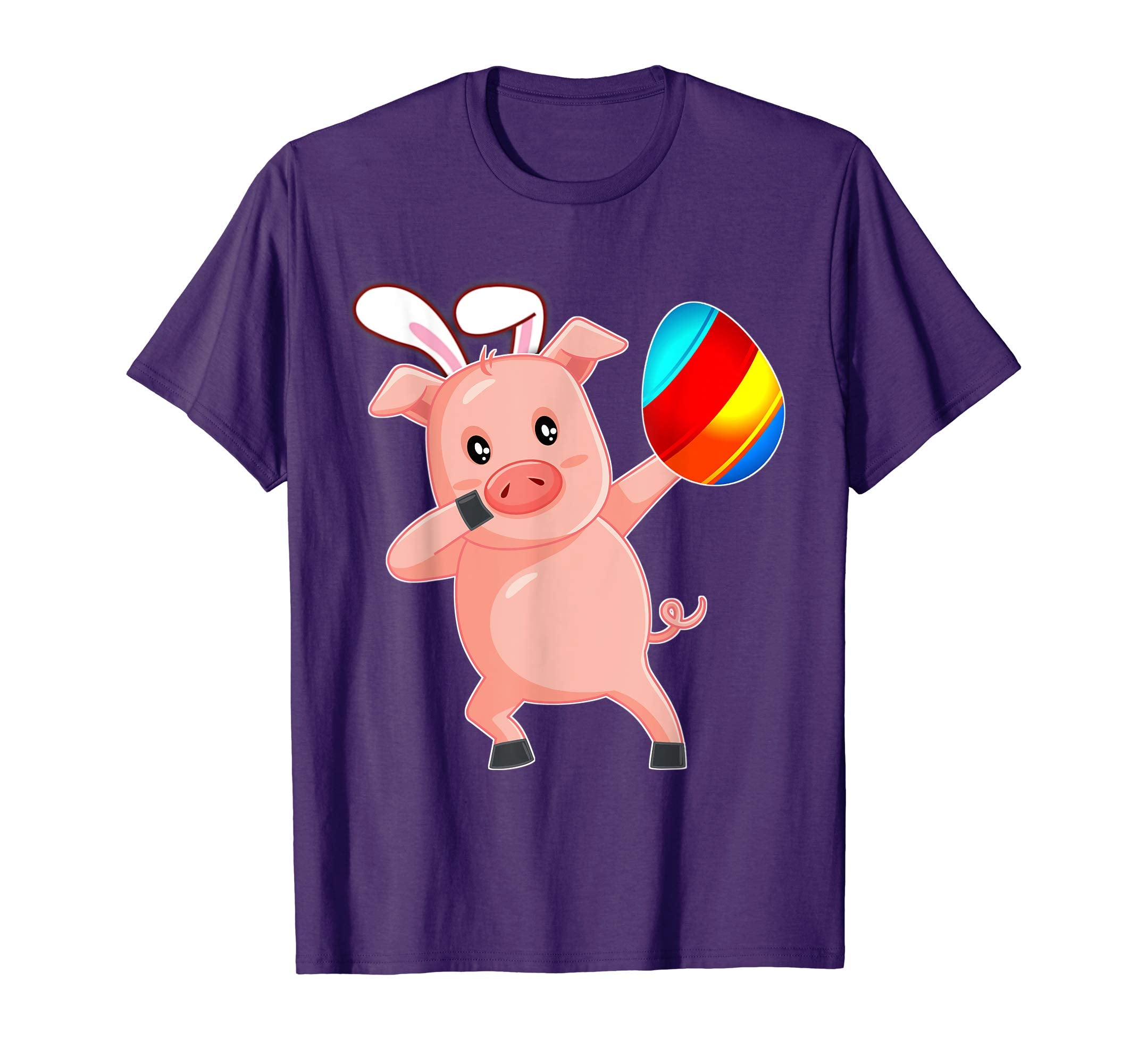 Easter Bunny Dabbing Pig Hog Tshirt Egg Ears Gift