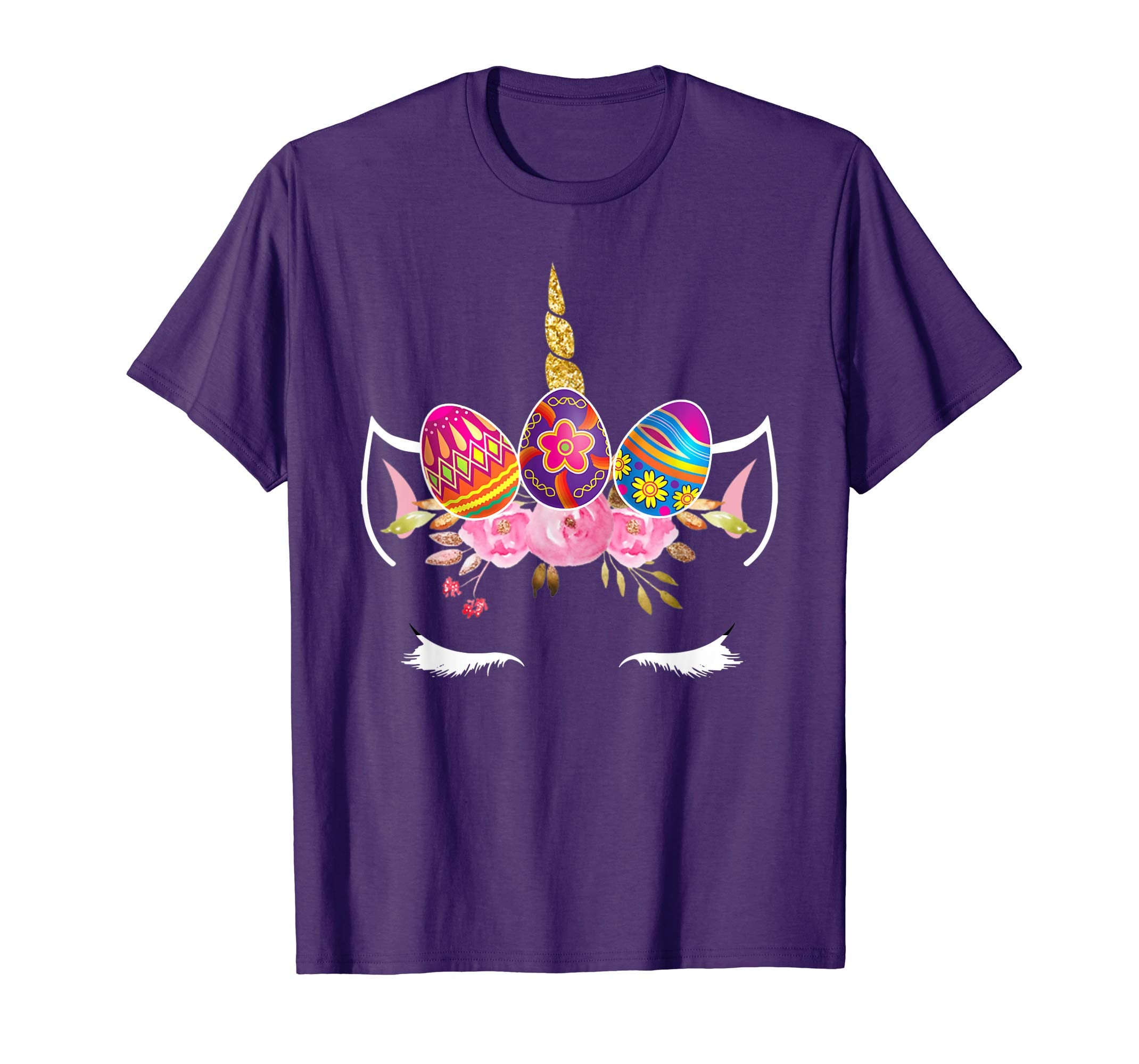 Unicorn and Eggs Happy Easter 2019 Shirt Gift Girl Kid Women