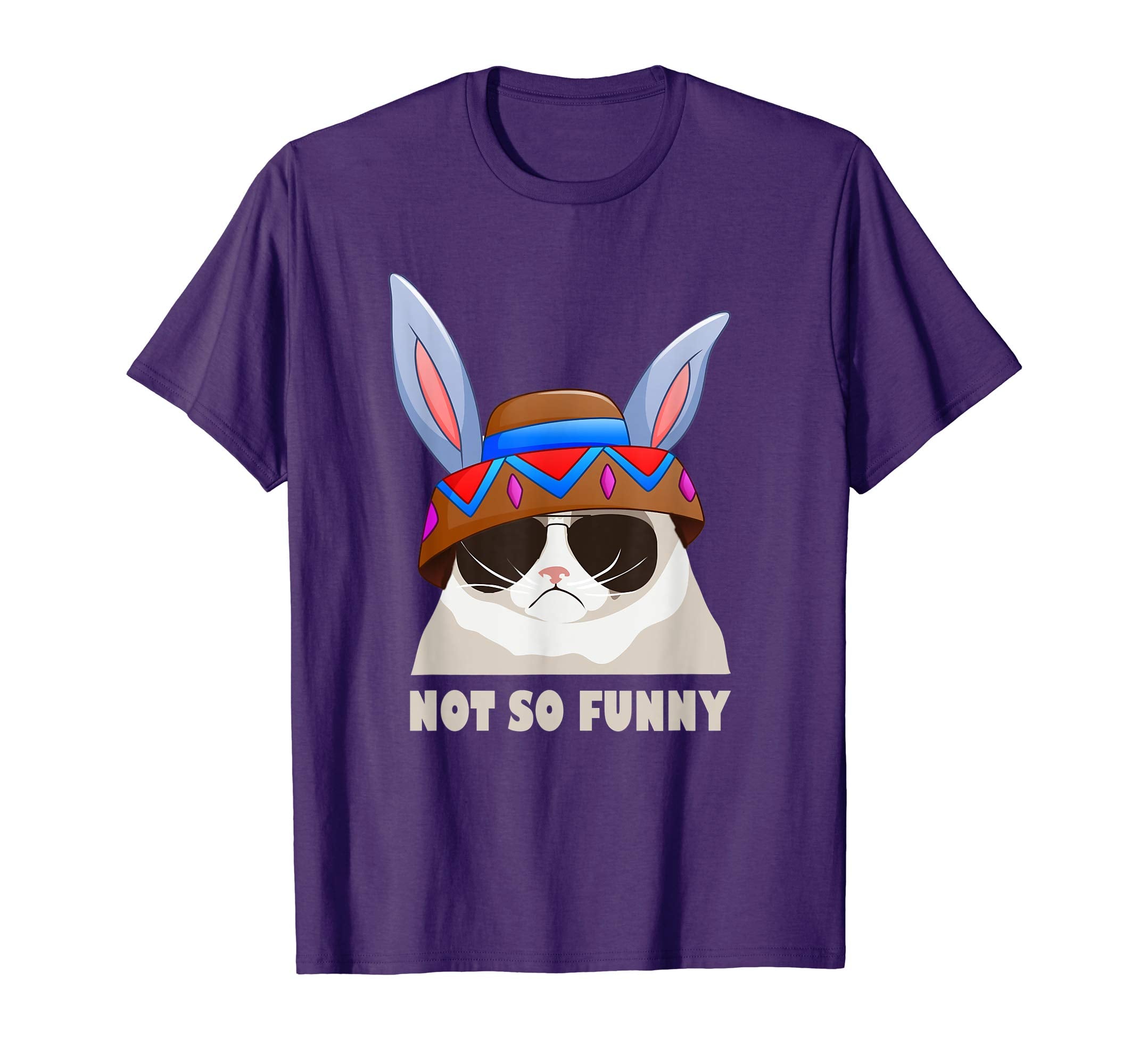Funny Cat Easter Bunny Nope Spring Graphic T-Shirt