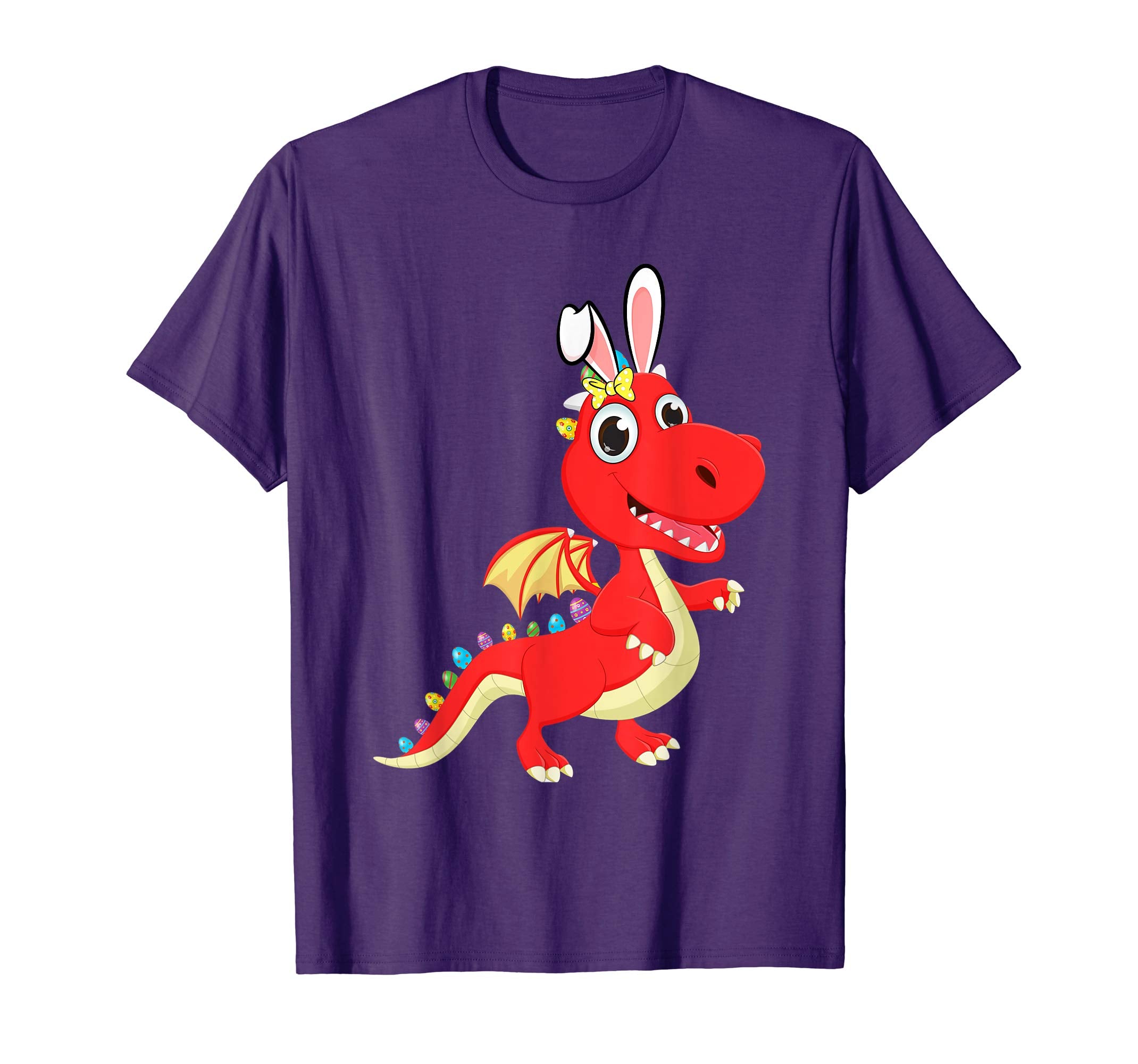 Funny Dinosaur T-rex Bunny with Eggs Easter T shirt