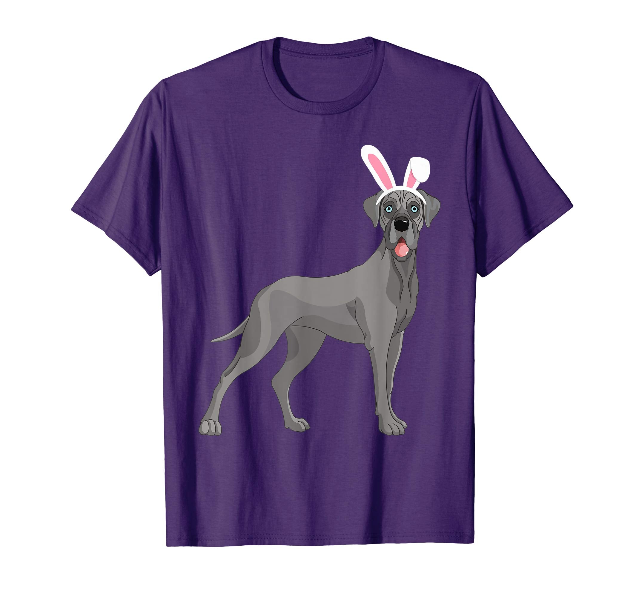 Great Dane Dog With Bunny Rabbit Hat Easter Happy Day Shirt