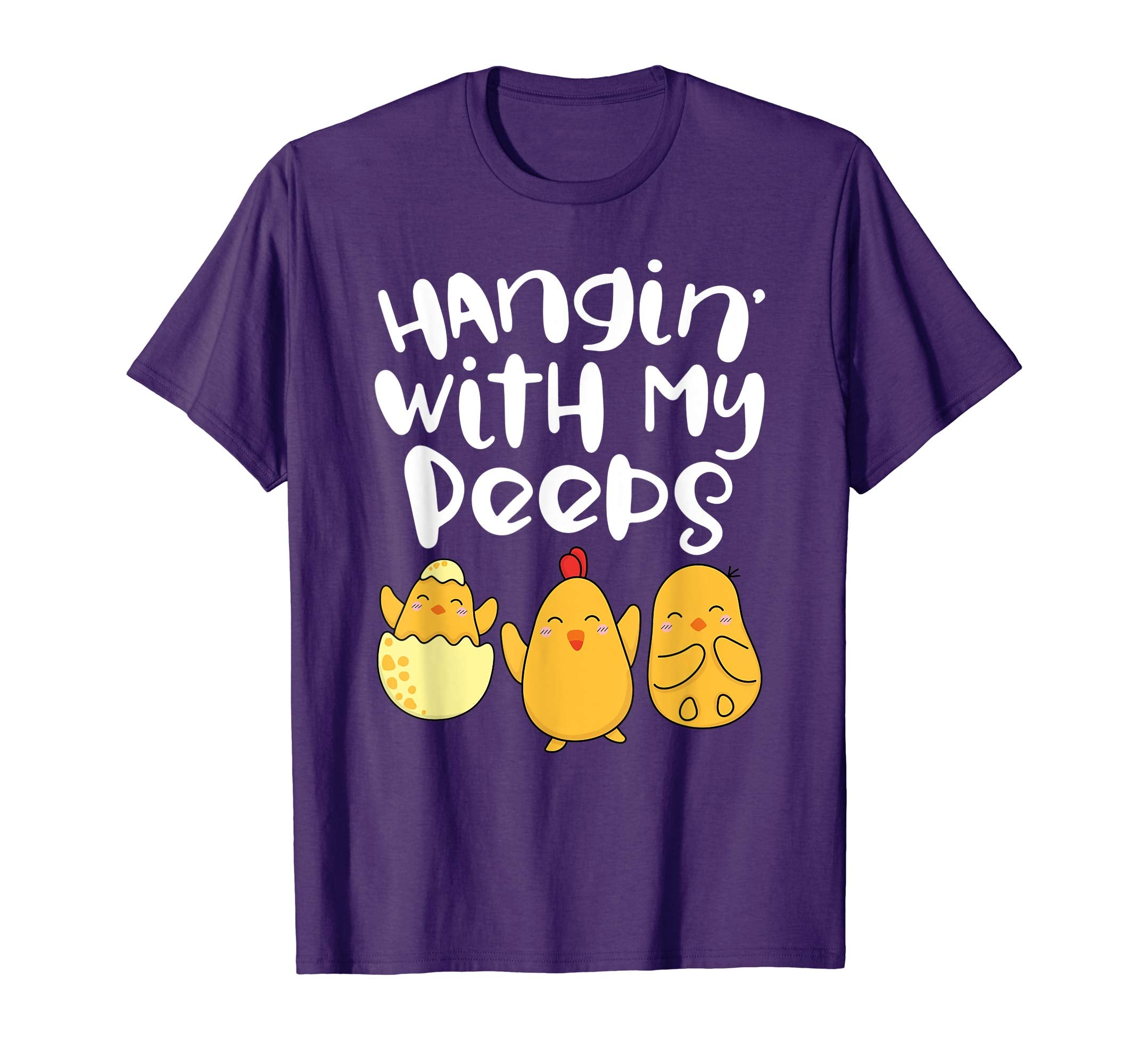Hanging With My Peeps Happy Easter Kids Boys Girls T Shirt