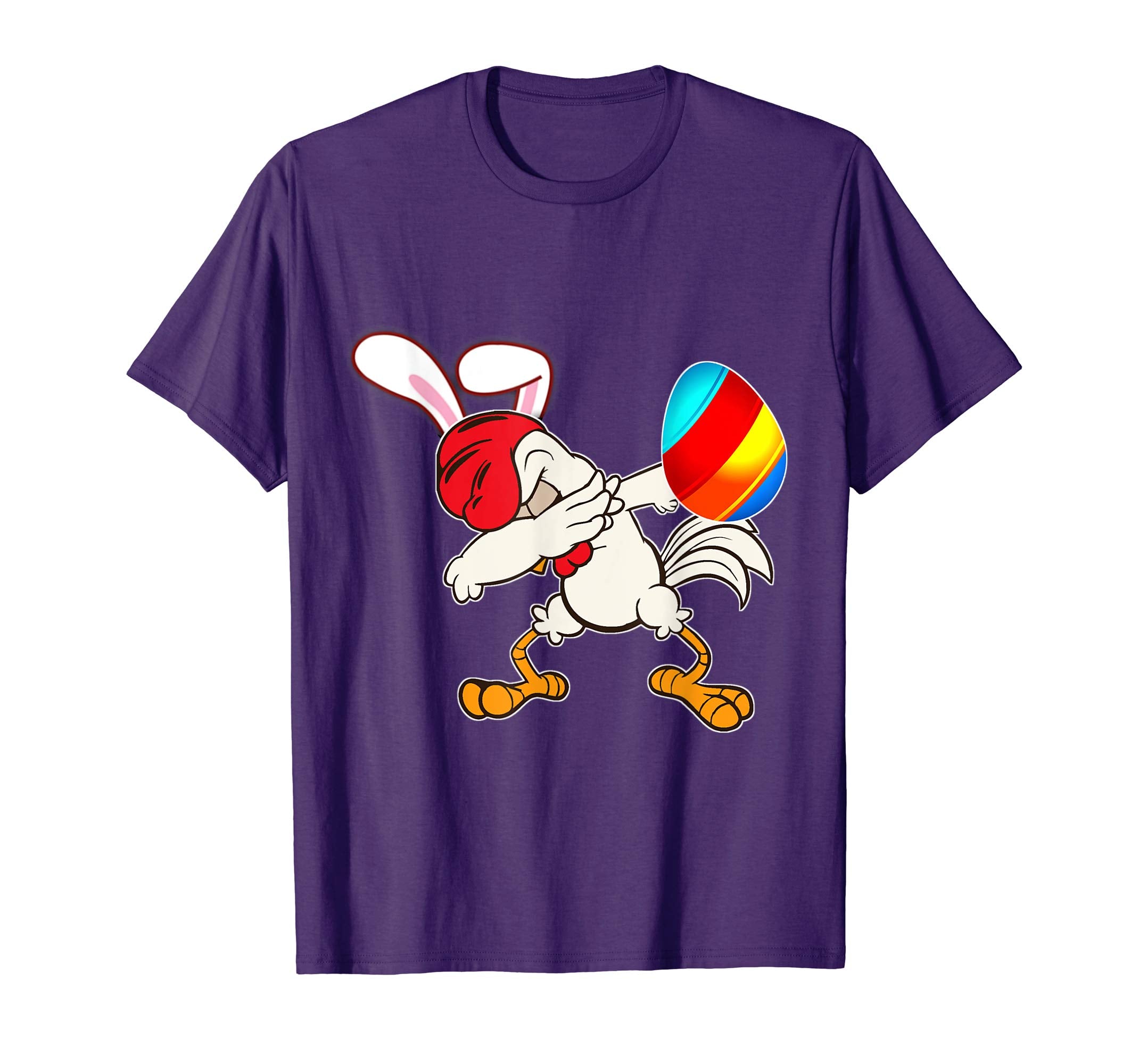 Easter Bunny Dabbing Chicken Rooster Tshirt Egg Ears Gift