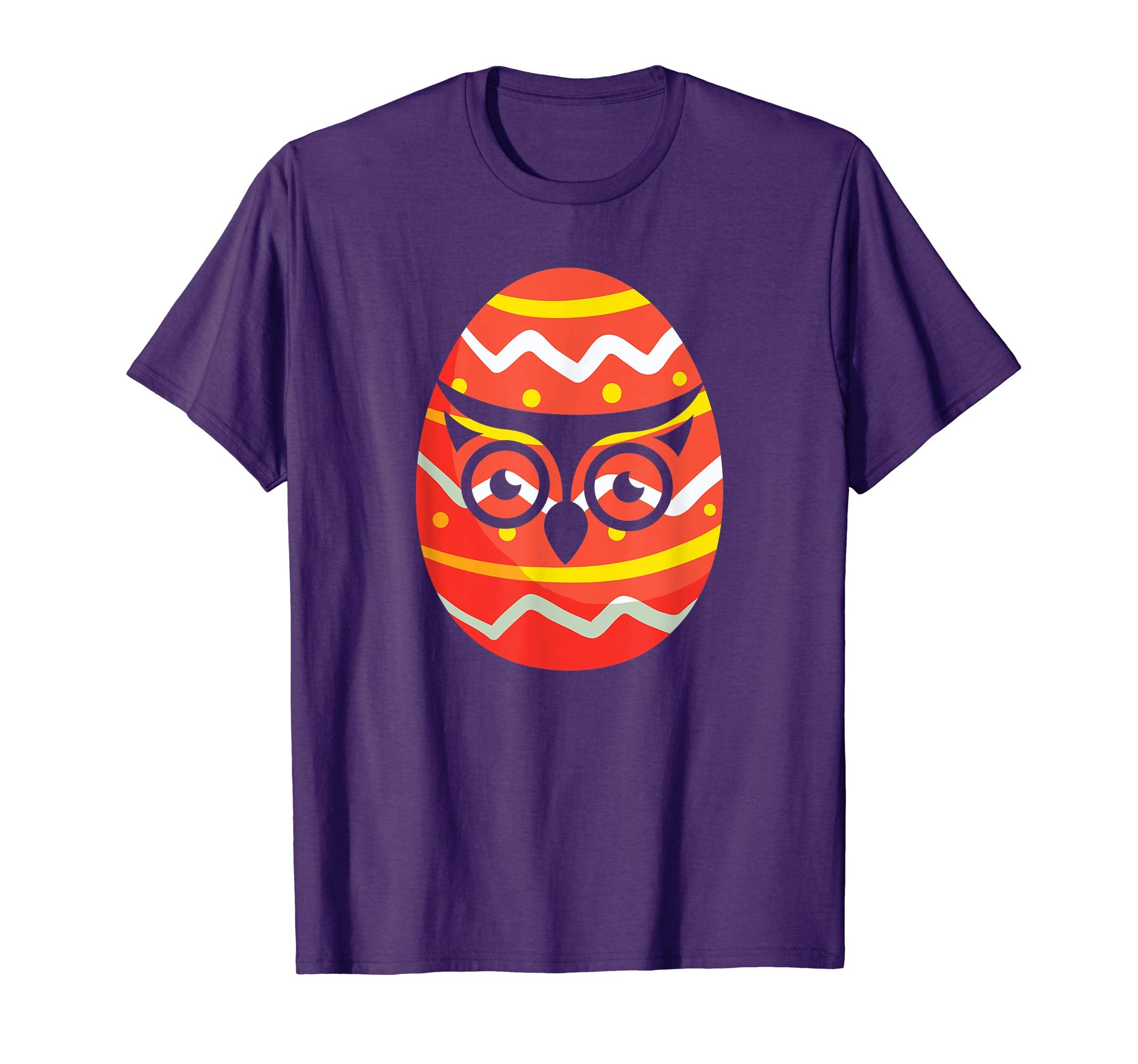 Happy Owl Easter Bunny Egg T-Shirt for Kids Boys Girls