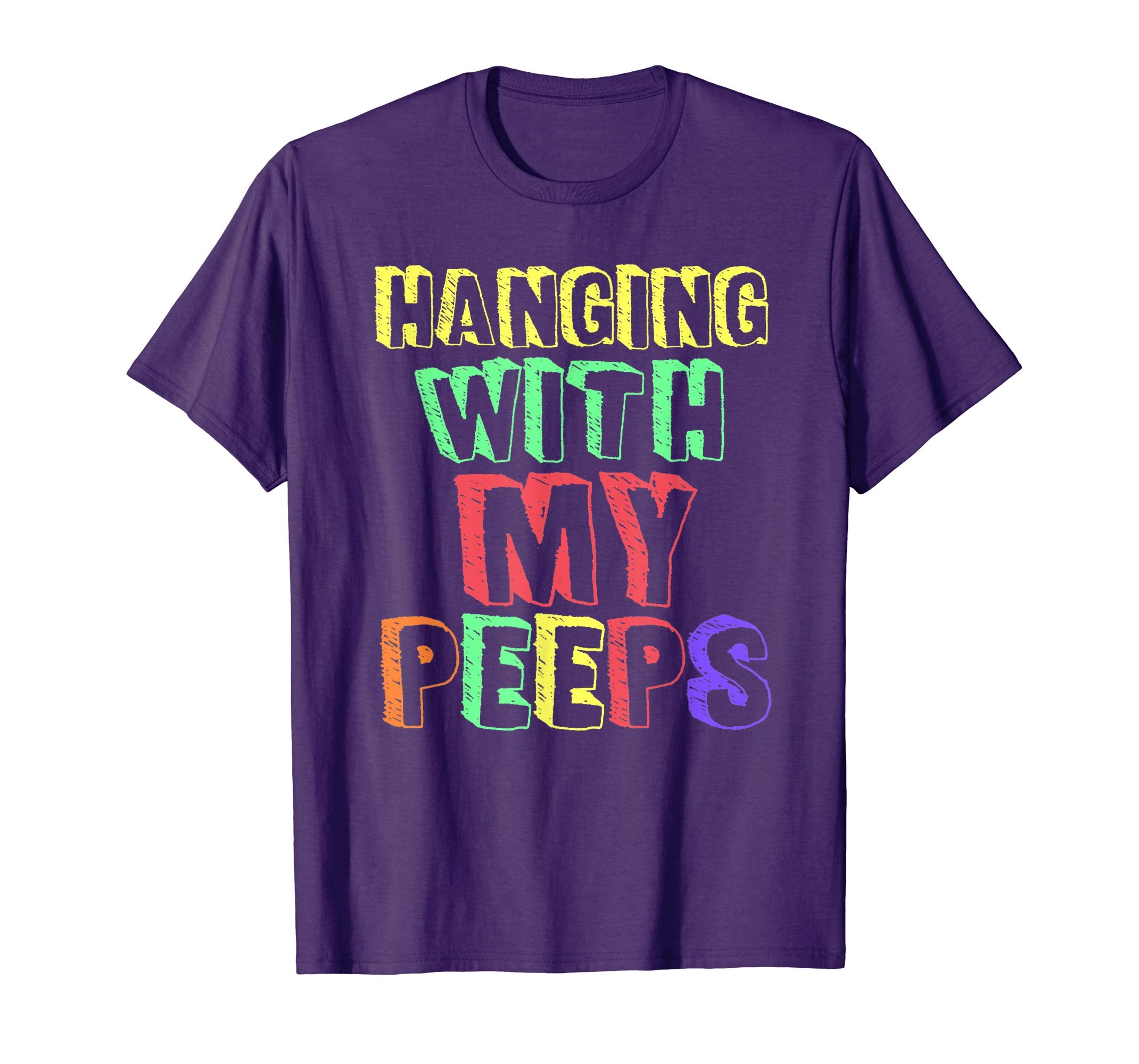Hanging With My Peeps Cute Easter Pastel Funny Family Shirt
