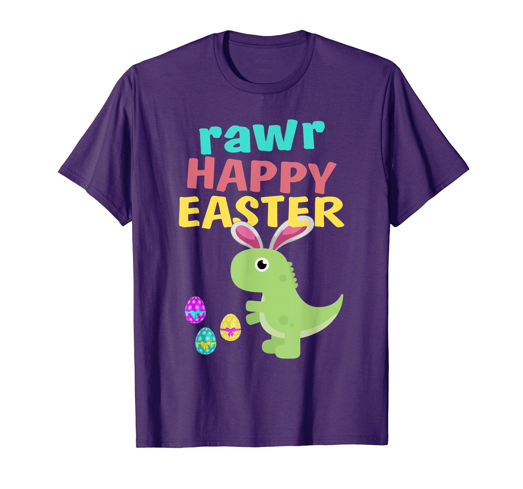 Happy Easter Dinosaur Bunny Ears Eggs T Shirt T Rex Kids Boy