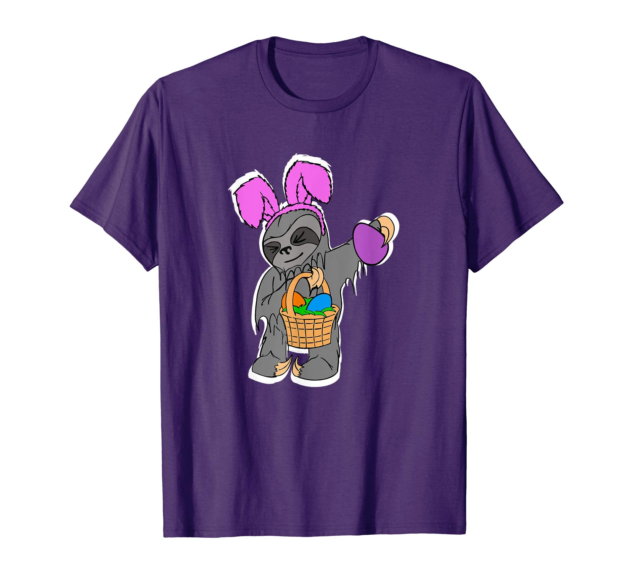 Mens Funny Sloth Shirt Cool Easter Basket Gift Idea