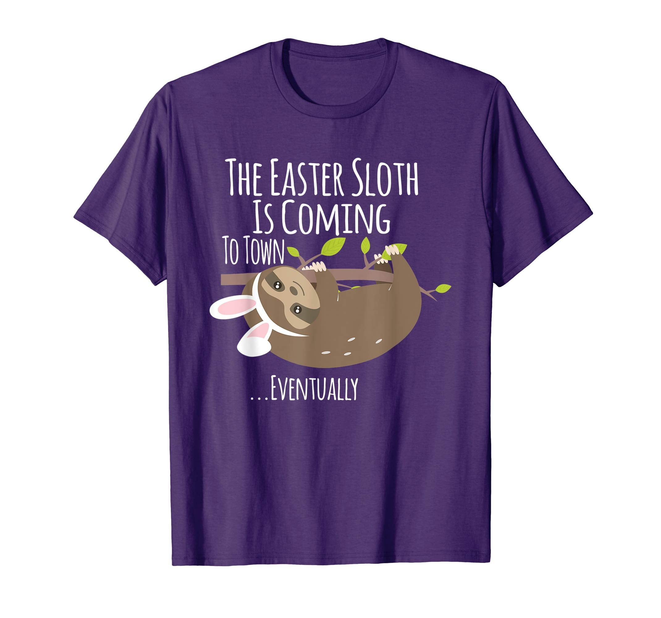 The Easter Sloth With Bunny Ears Funny T Shirt Easter Bunny