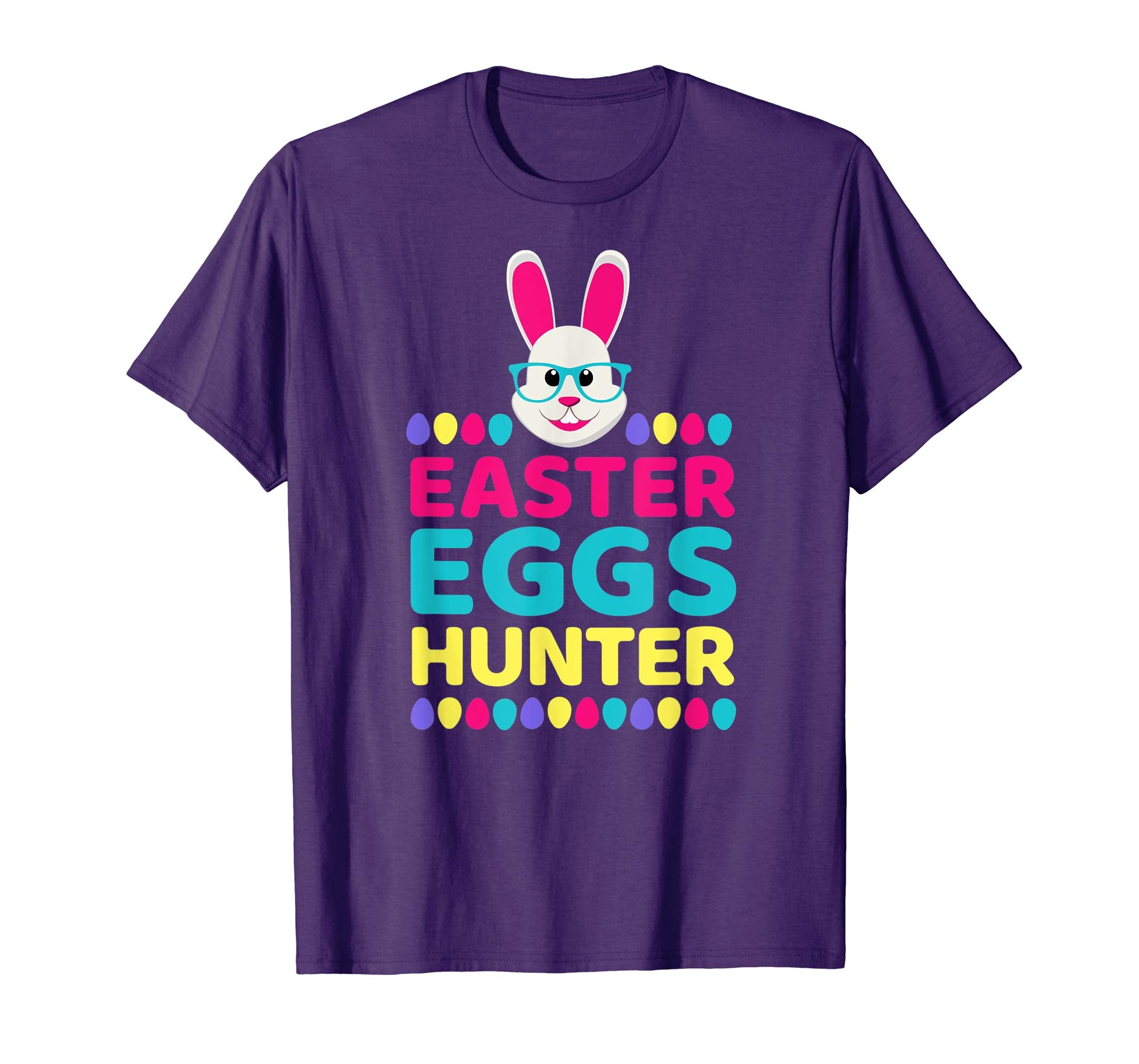 Egg Hunter Easter T-Shirt Boys Girls Cute Bunny Gift Tee