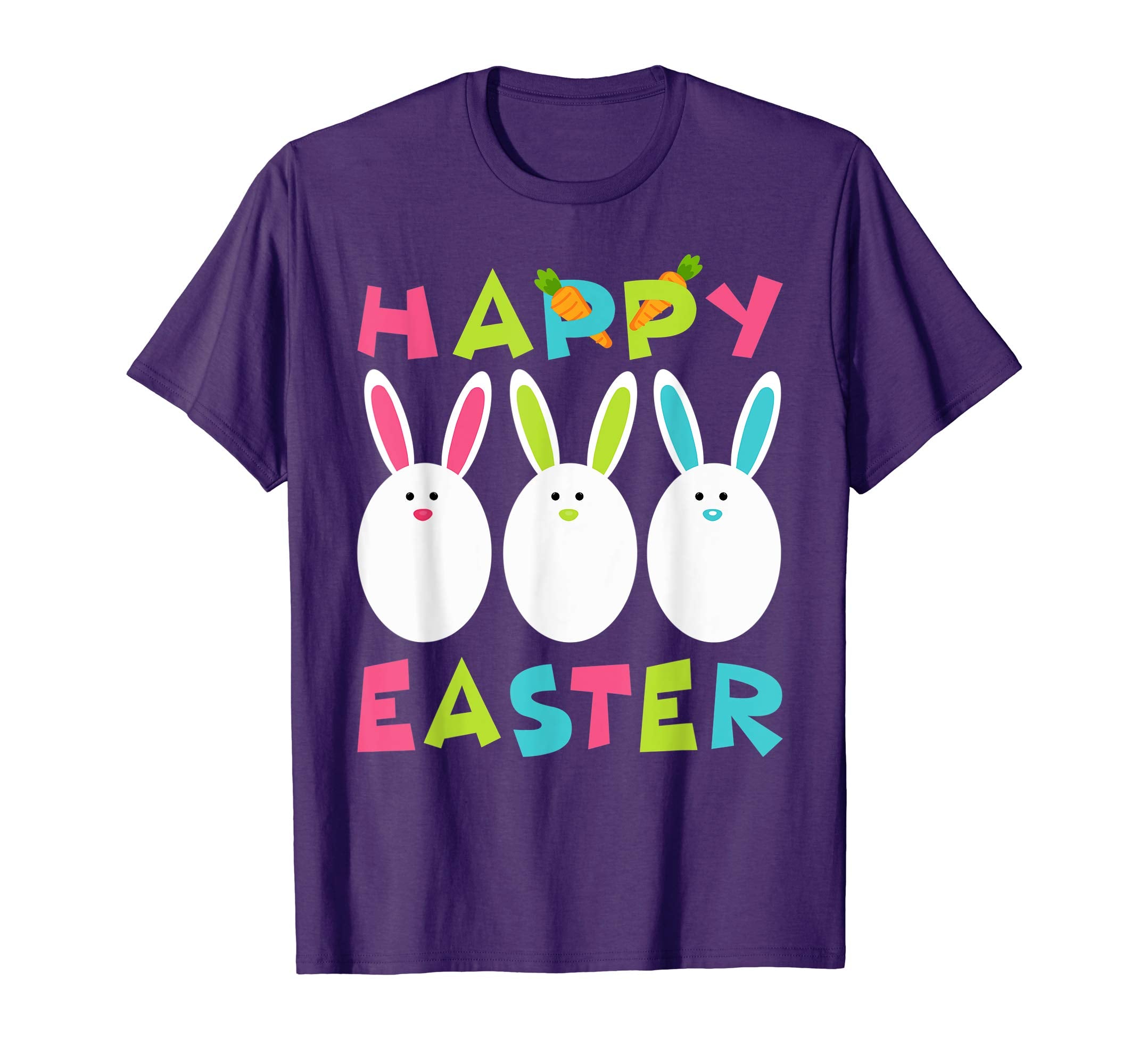 Happy Easter Real Bunny T Shirt Colorful Egg Hunt