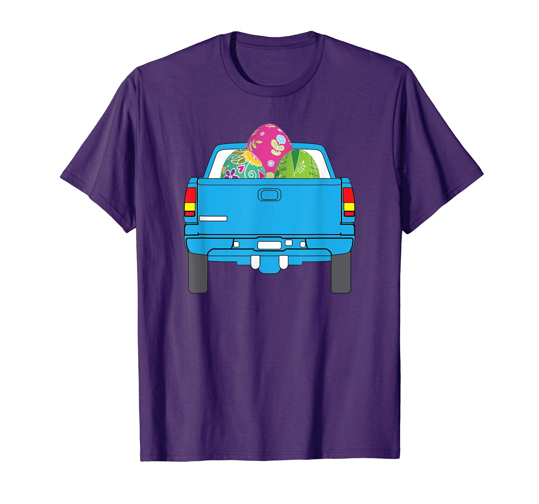 Pickup Car Truck Carying Eggs Easter Day T-Shirt Egg Hunting