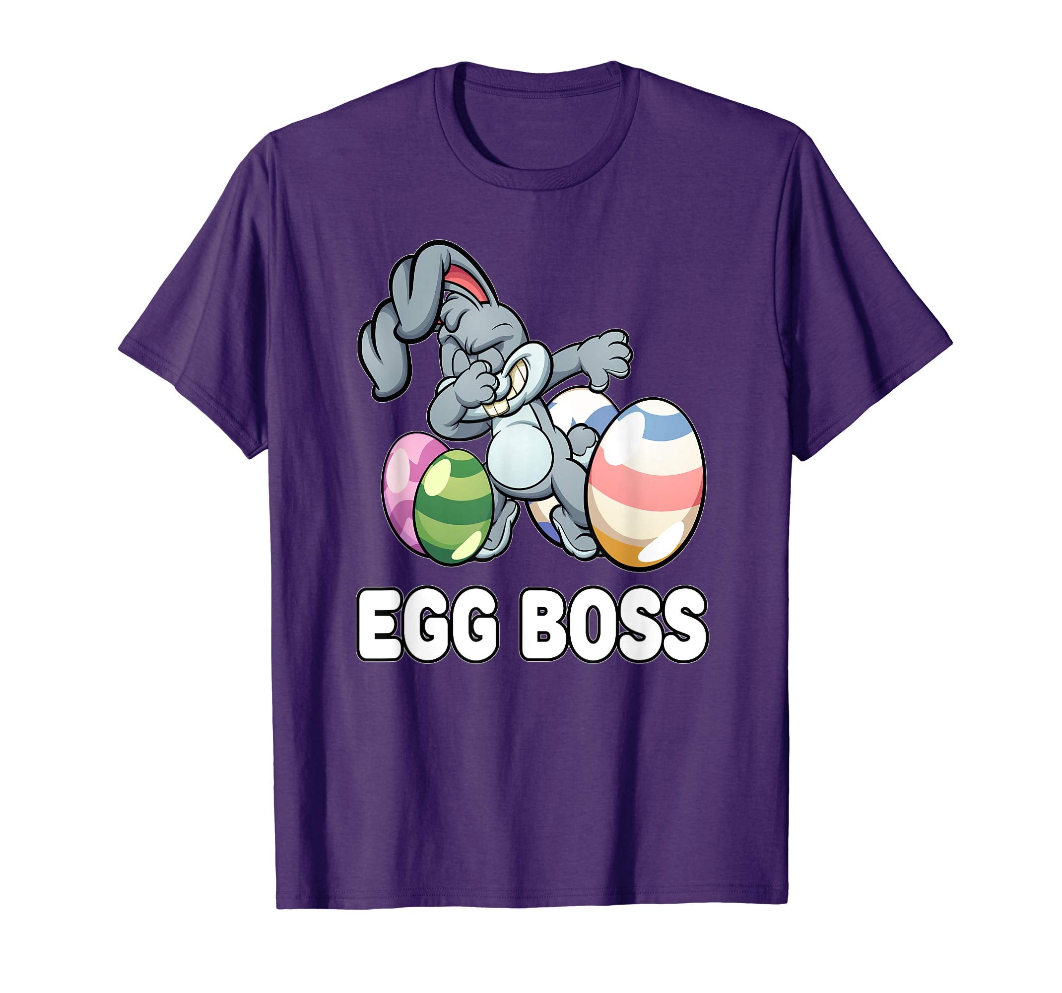 Egg Boss Easter Shirt For Kids Boys Dabbing Easter Bunny