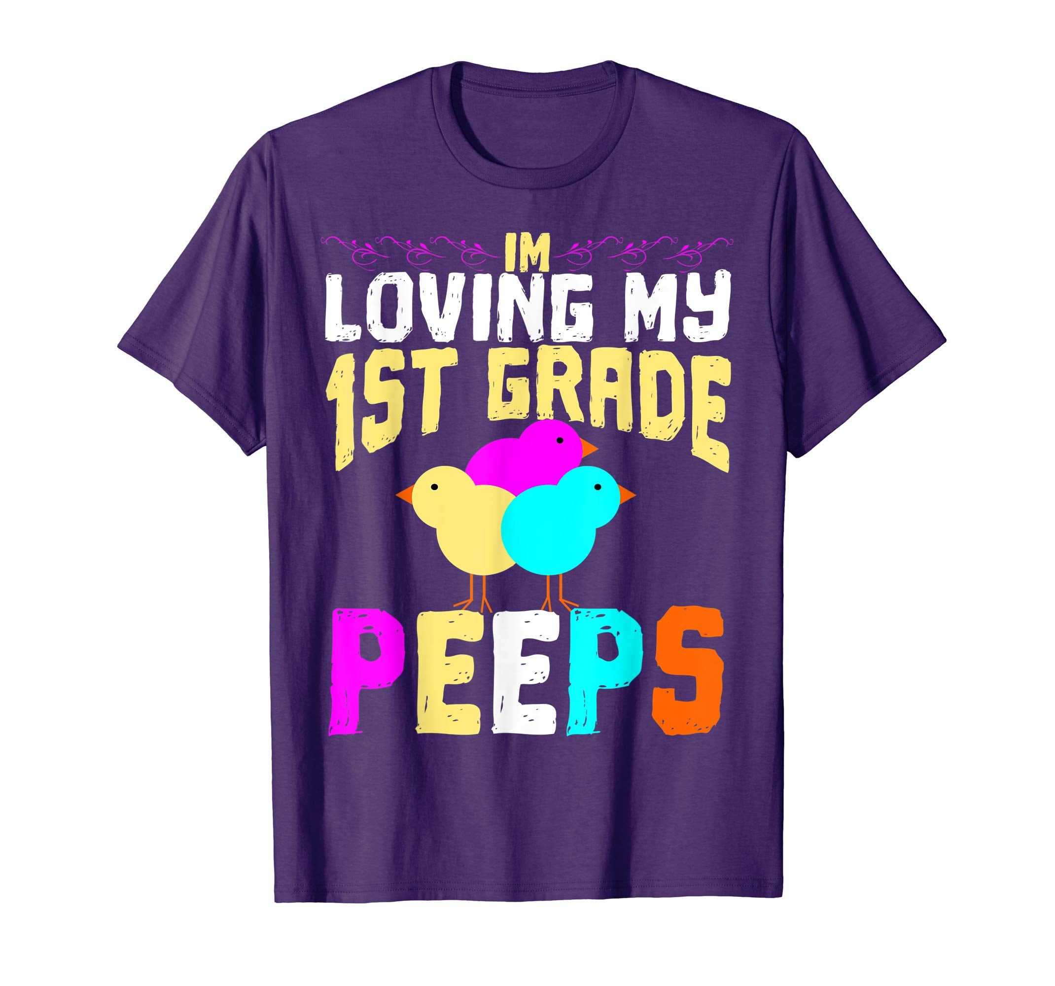 1st Grade Peeps Easter TShirt Teacher Gift
