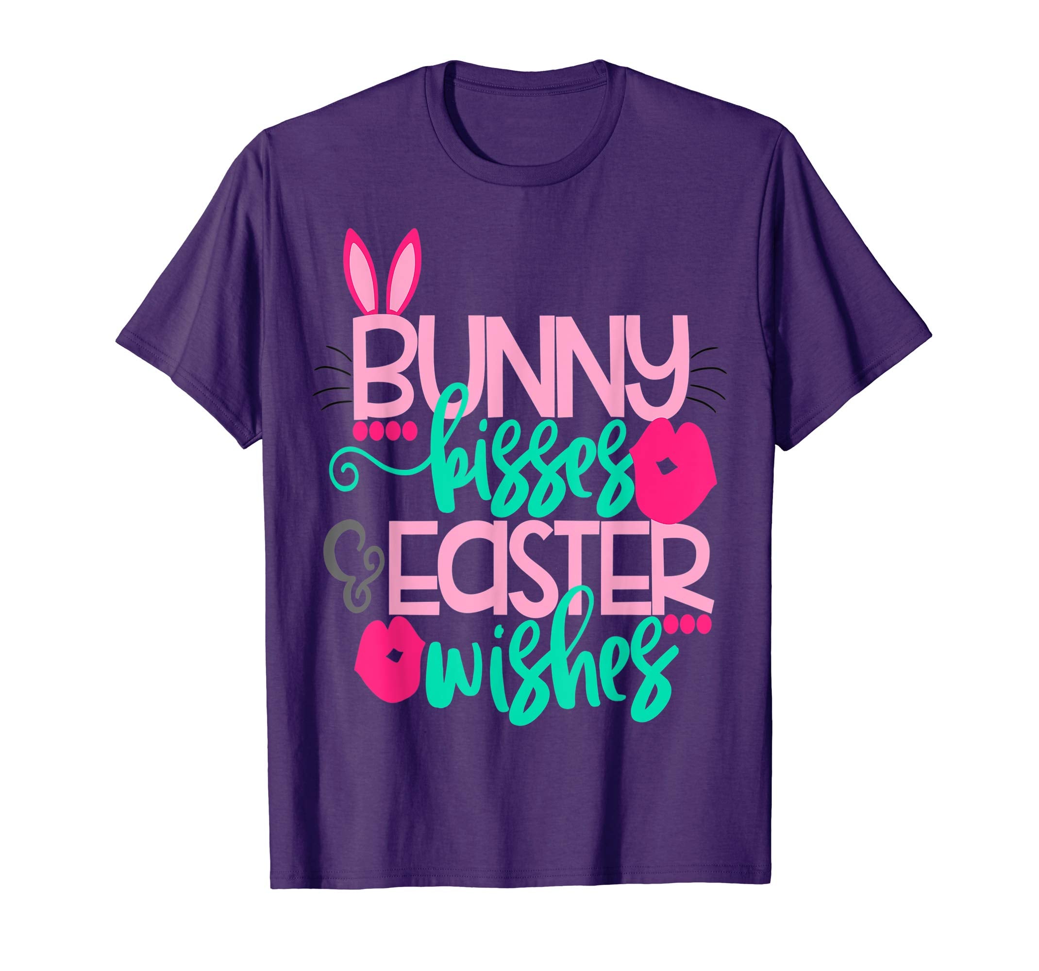Bunny Kisses and Easter Wished Cute Easter Bunny Shirt Girls