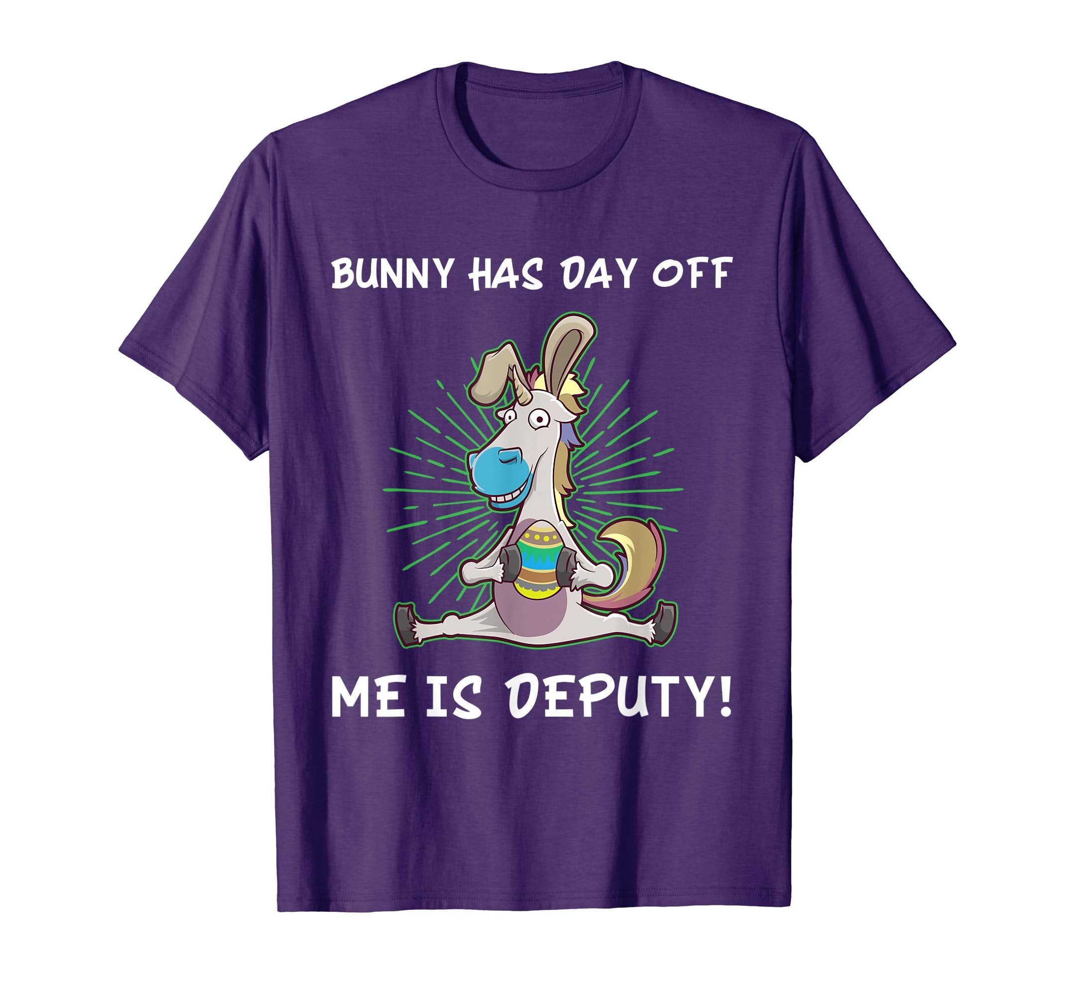 Kids Unicorn Easter Bunny Deputy T Shirt Gift Idea Boy Girl