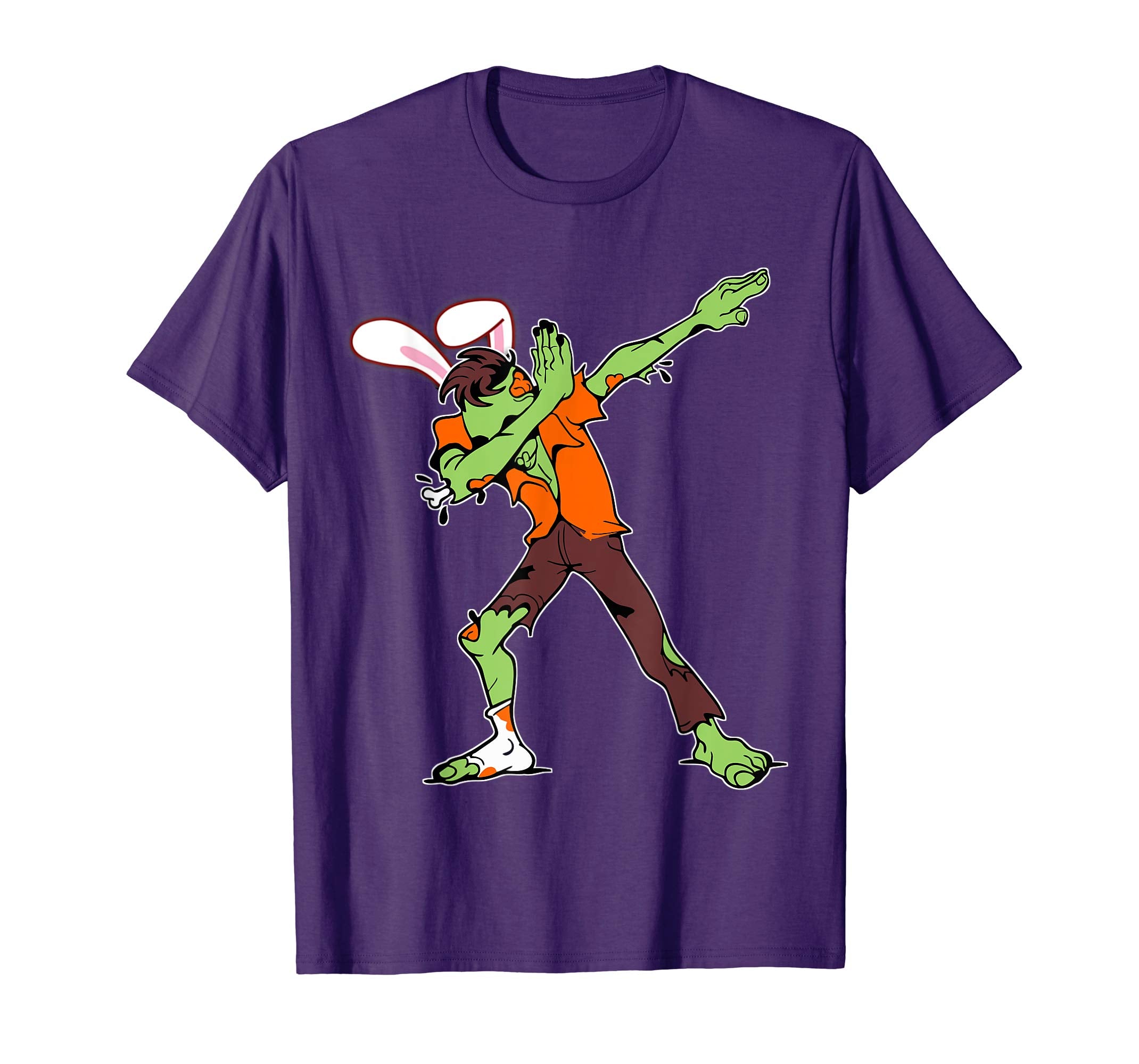 Easter Bunny Dabbing Zombie Tshirt Rabbit Ears Animal Gift