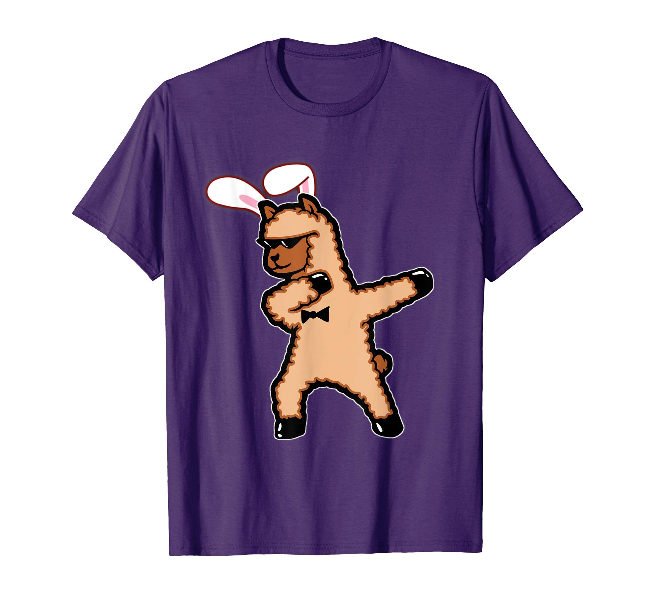 Easter Bunny Dabbing Llama Tshirt Rabbit Ears Animal Gift