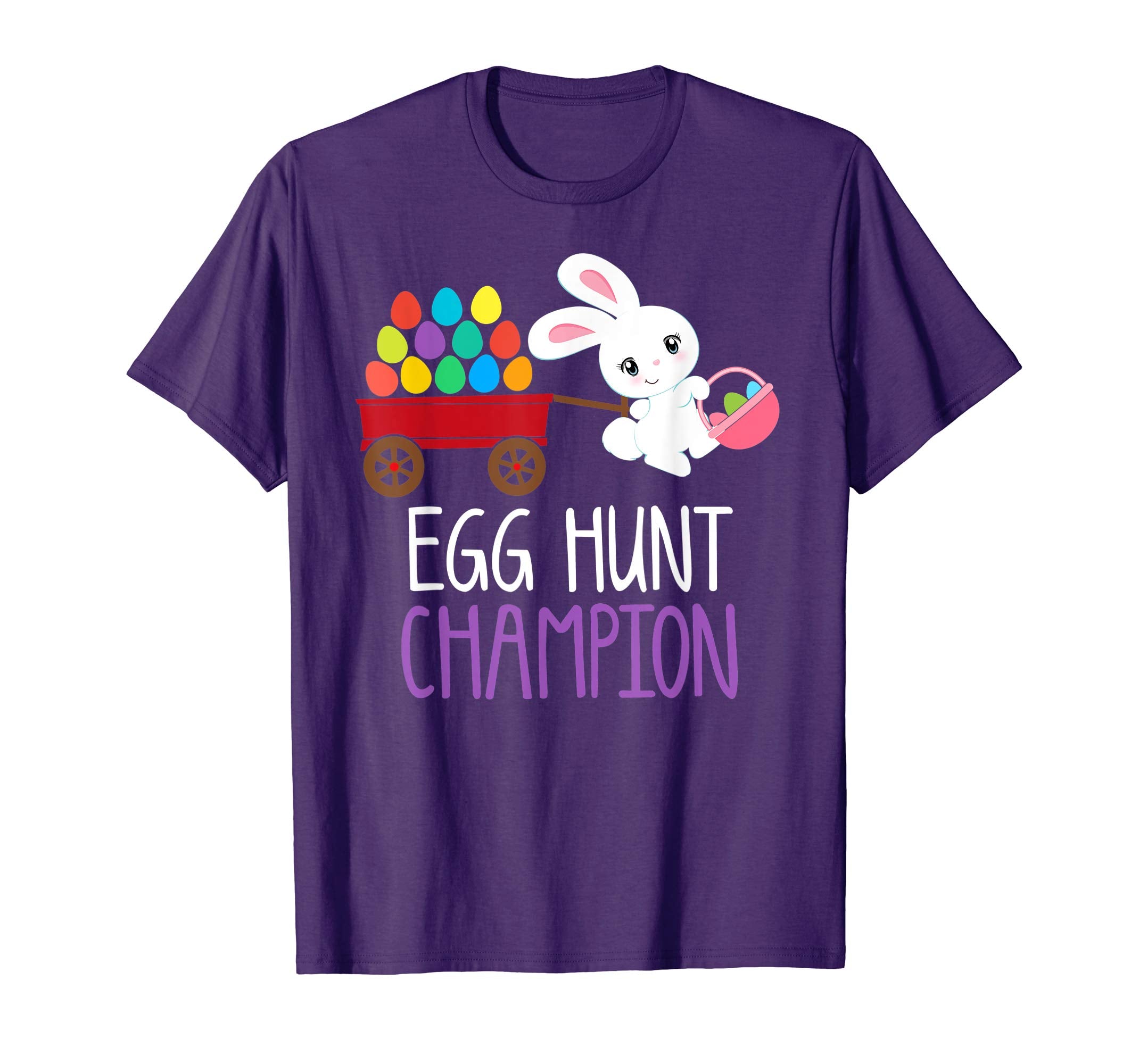 Easter Bunny T-Shirt Girls Kids Toddlers EGG HUNT CHAMPION