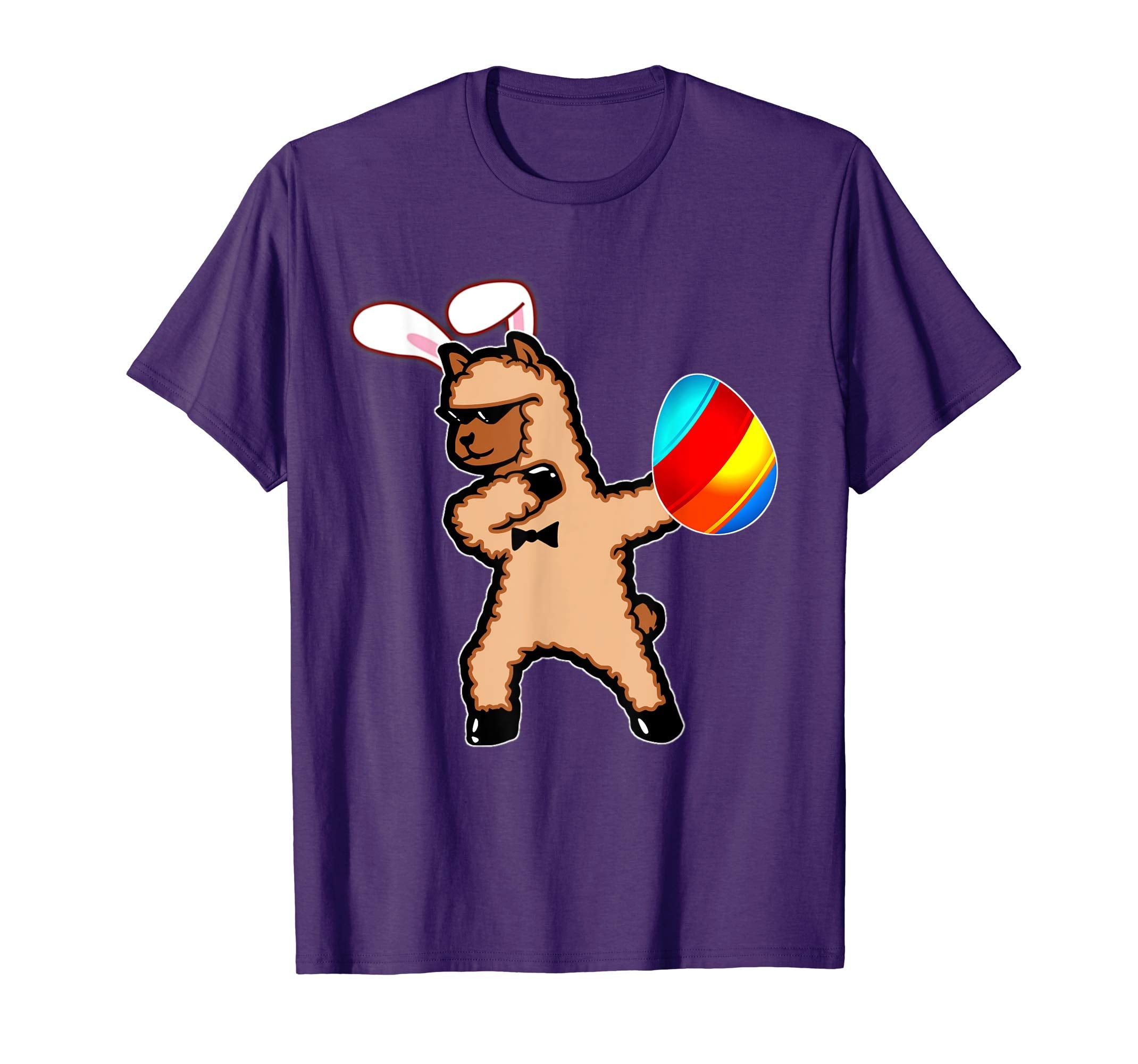 Easter Bunny Dabbing Llama Alpaca Tshirt Egg Ears Gift