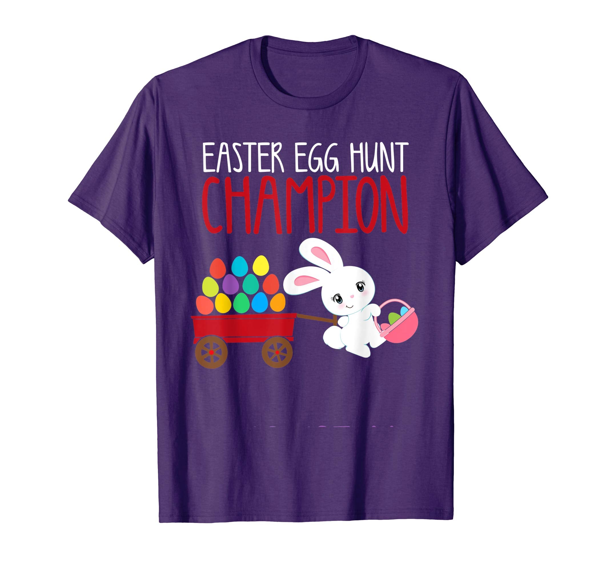EASTER EGG HUNT CHAMPION Bunny T-Shirt Girls Kids Toddlers