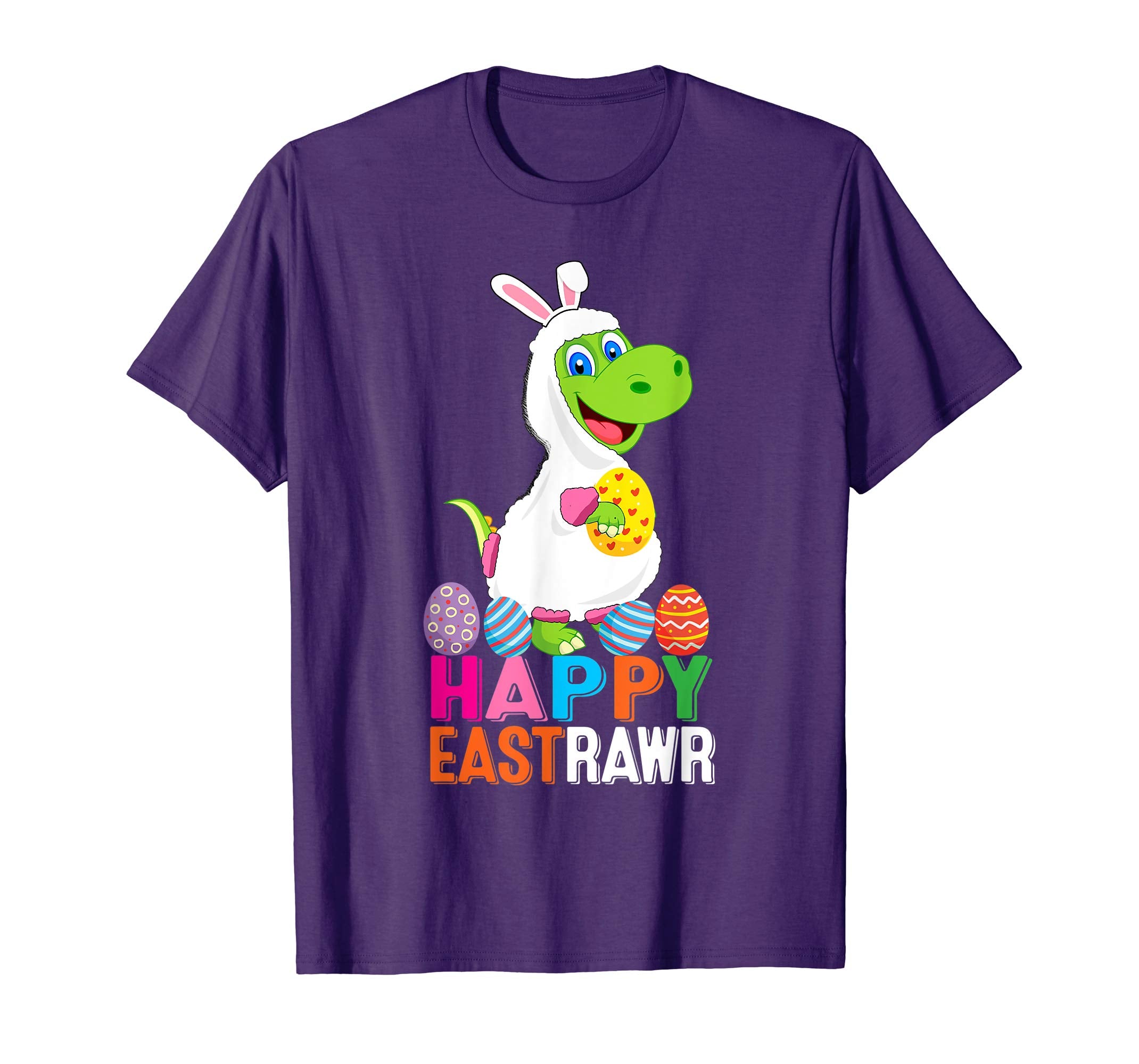 Happy Eastrawr Funny Dinosaur Easter Bunny Gift Kids Shirt