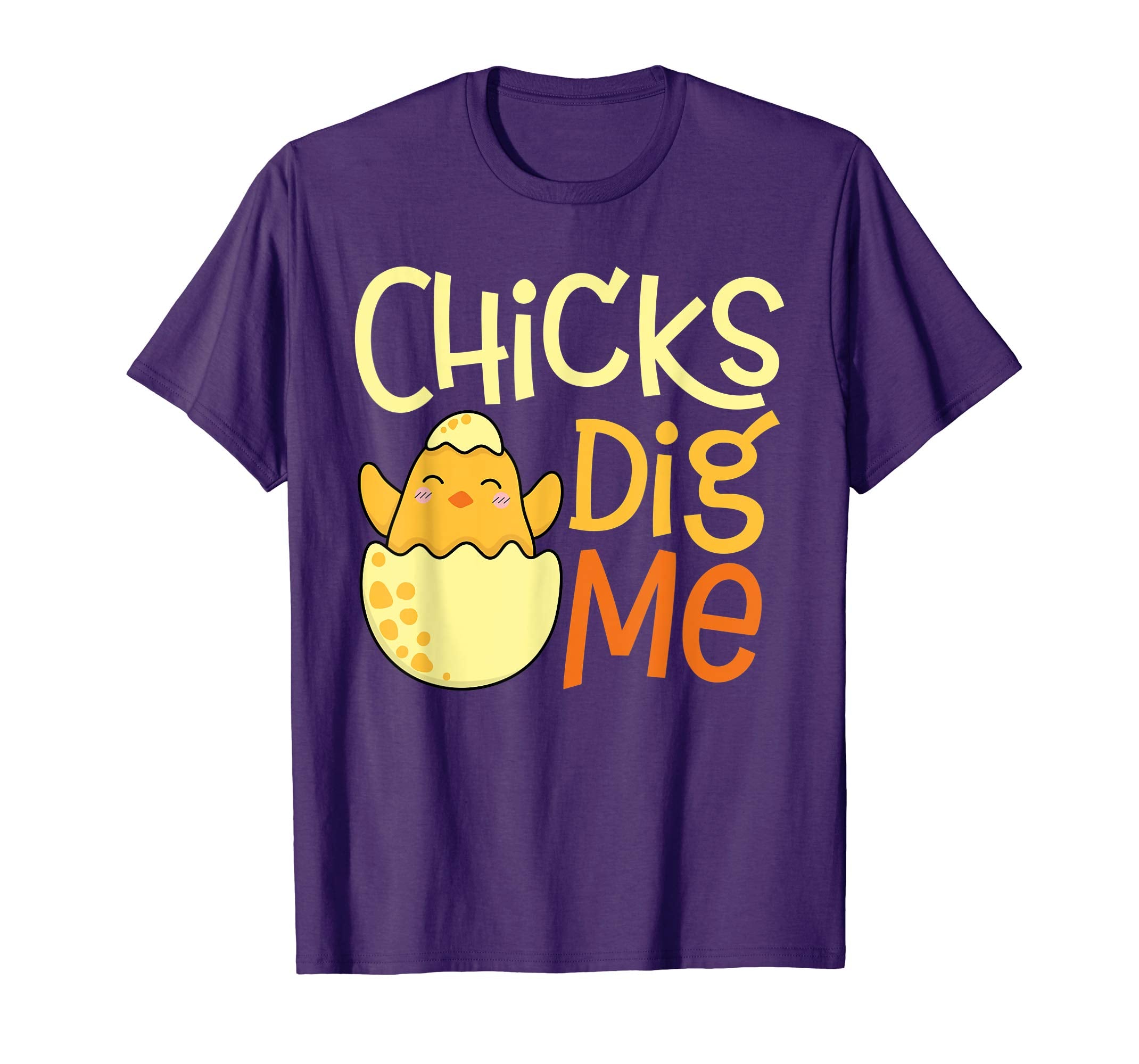 Chicks Dig Me Egg Hunt Happy Easter Kids Boys Girls T Shirt
