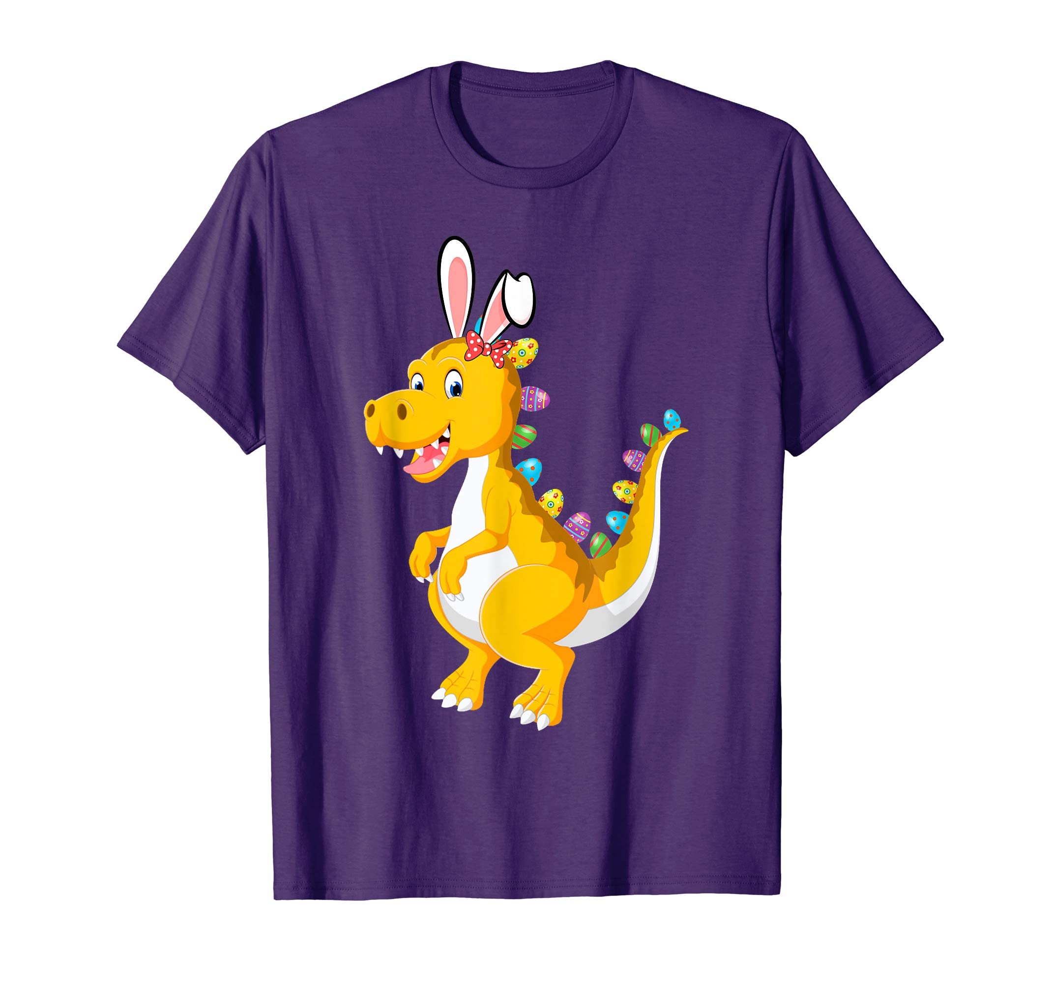 Funny Dinosaur T-rex Bunny with Eggs Easter T shirt