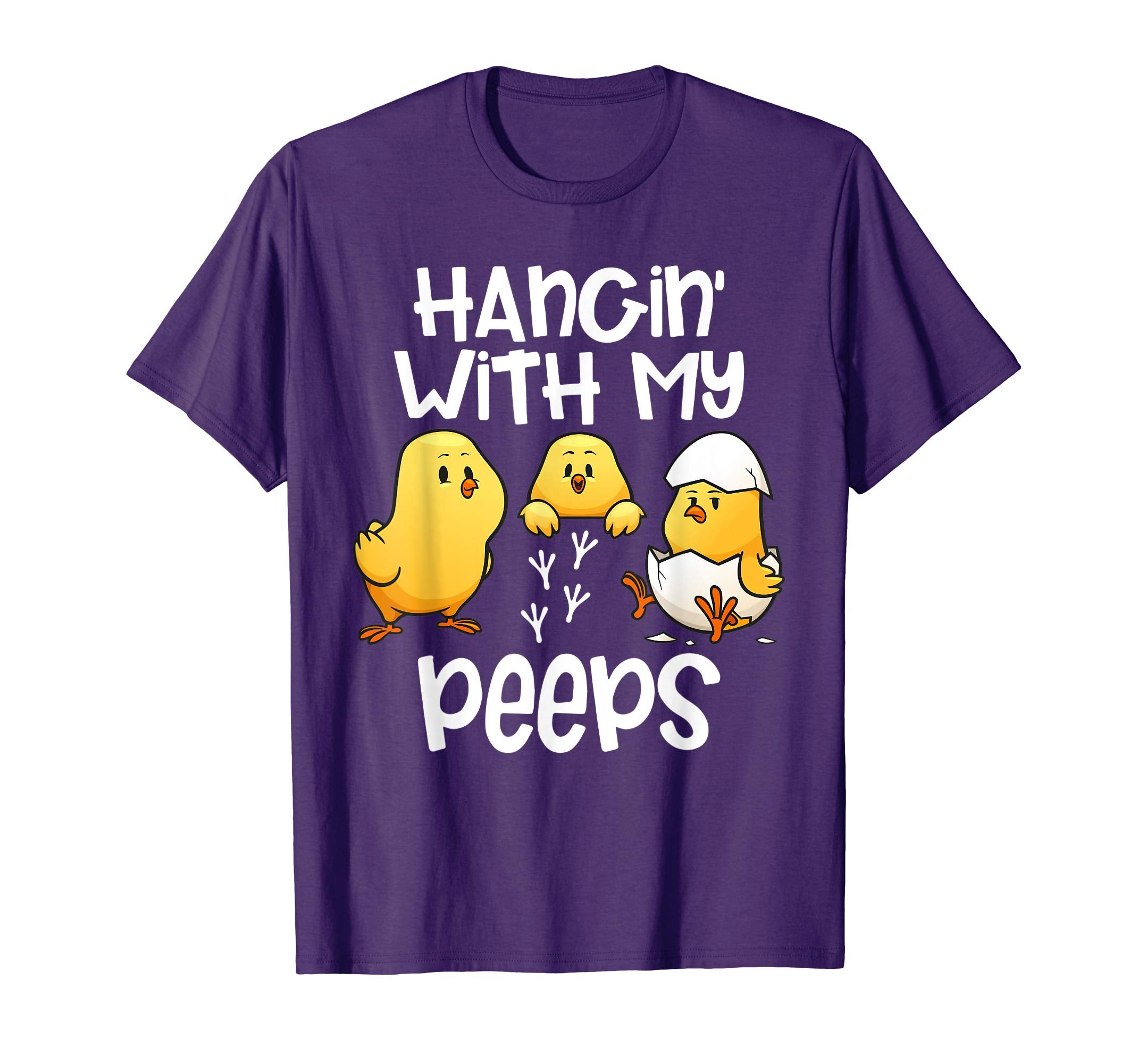 Hanging With My Peeps Happy Easter Kids Boys Girls T Shirt