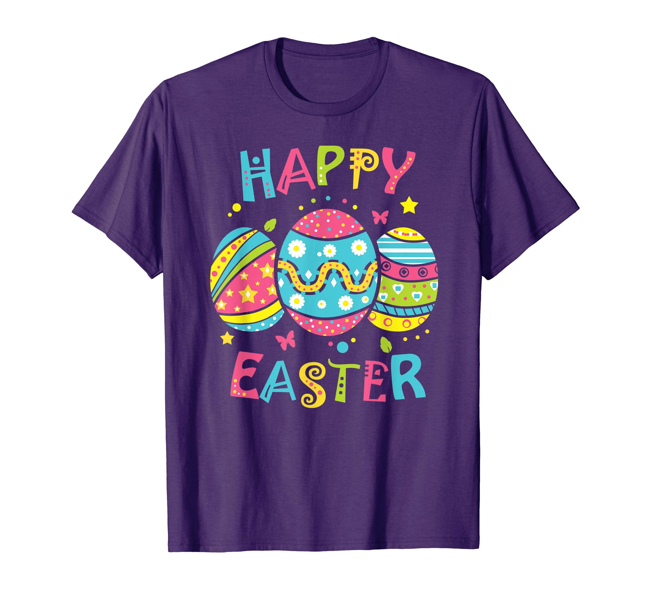 Happy Easter Shirt for Girls Women Easter Egg Painting Tee