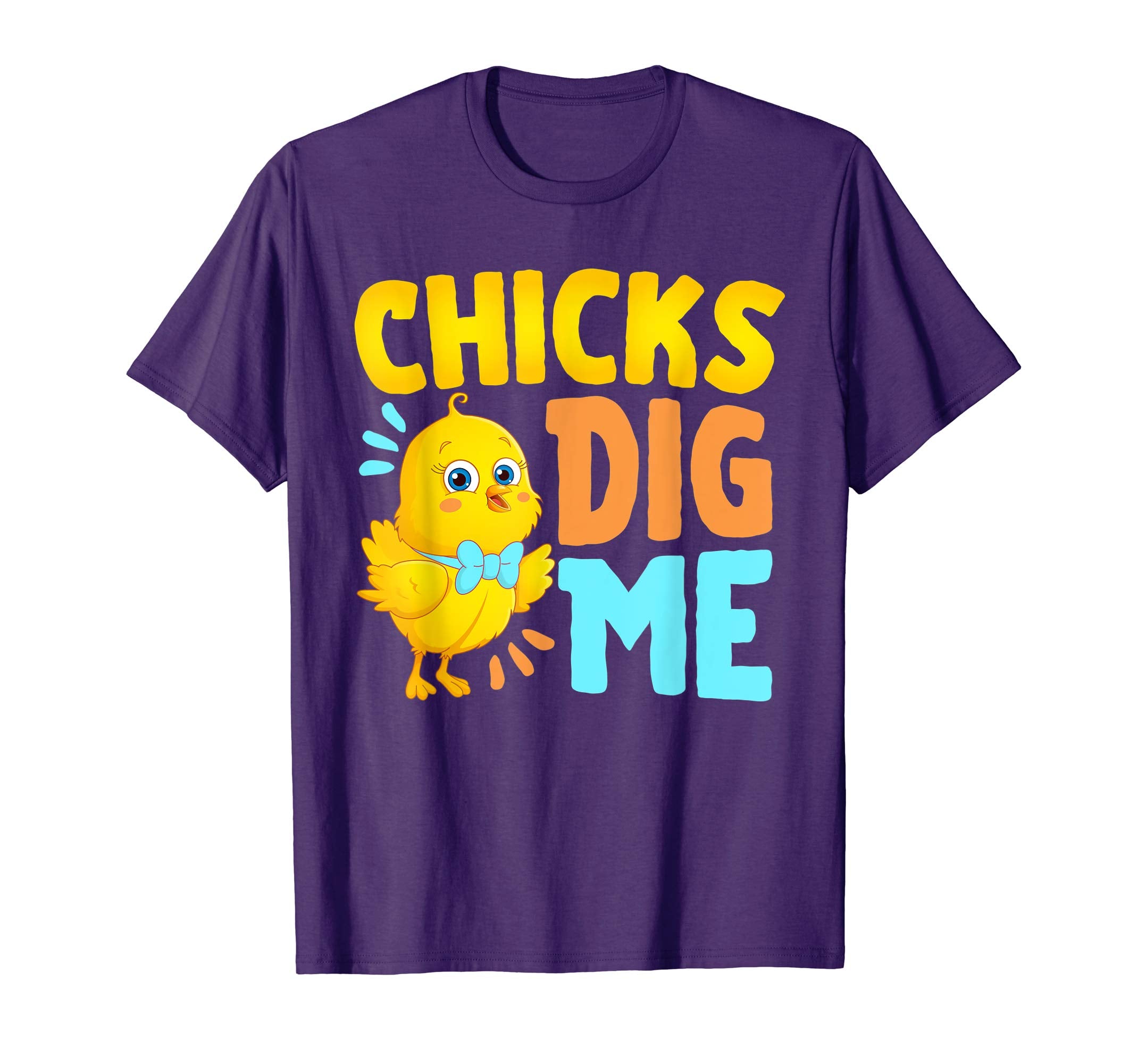Chicks Dig Me Egg Hunt Happy Easter Kids Boys Girls T Shirt