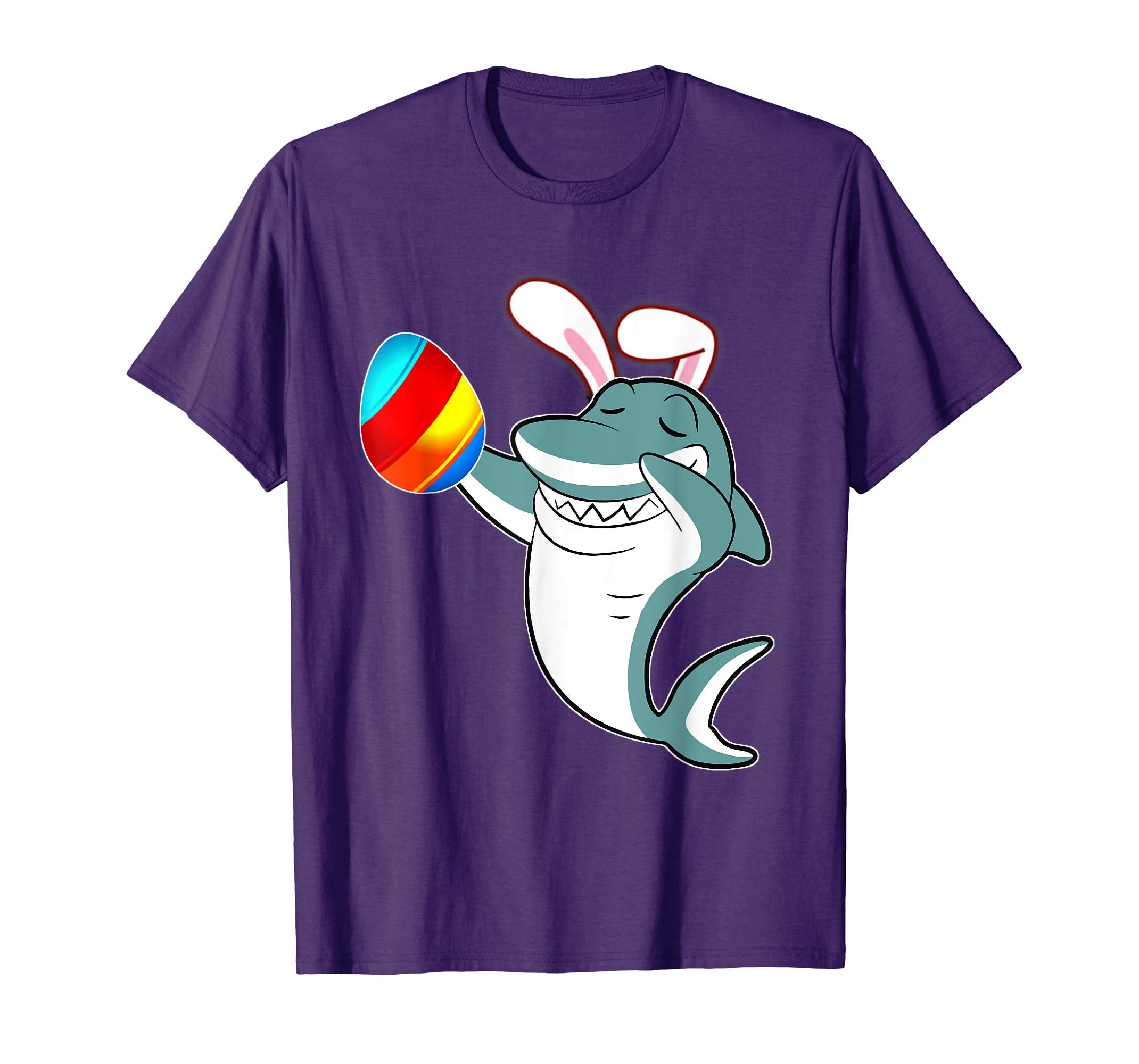 Easter Bunny Dabbing Great White Shark Tshirt Egg Ears Gift