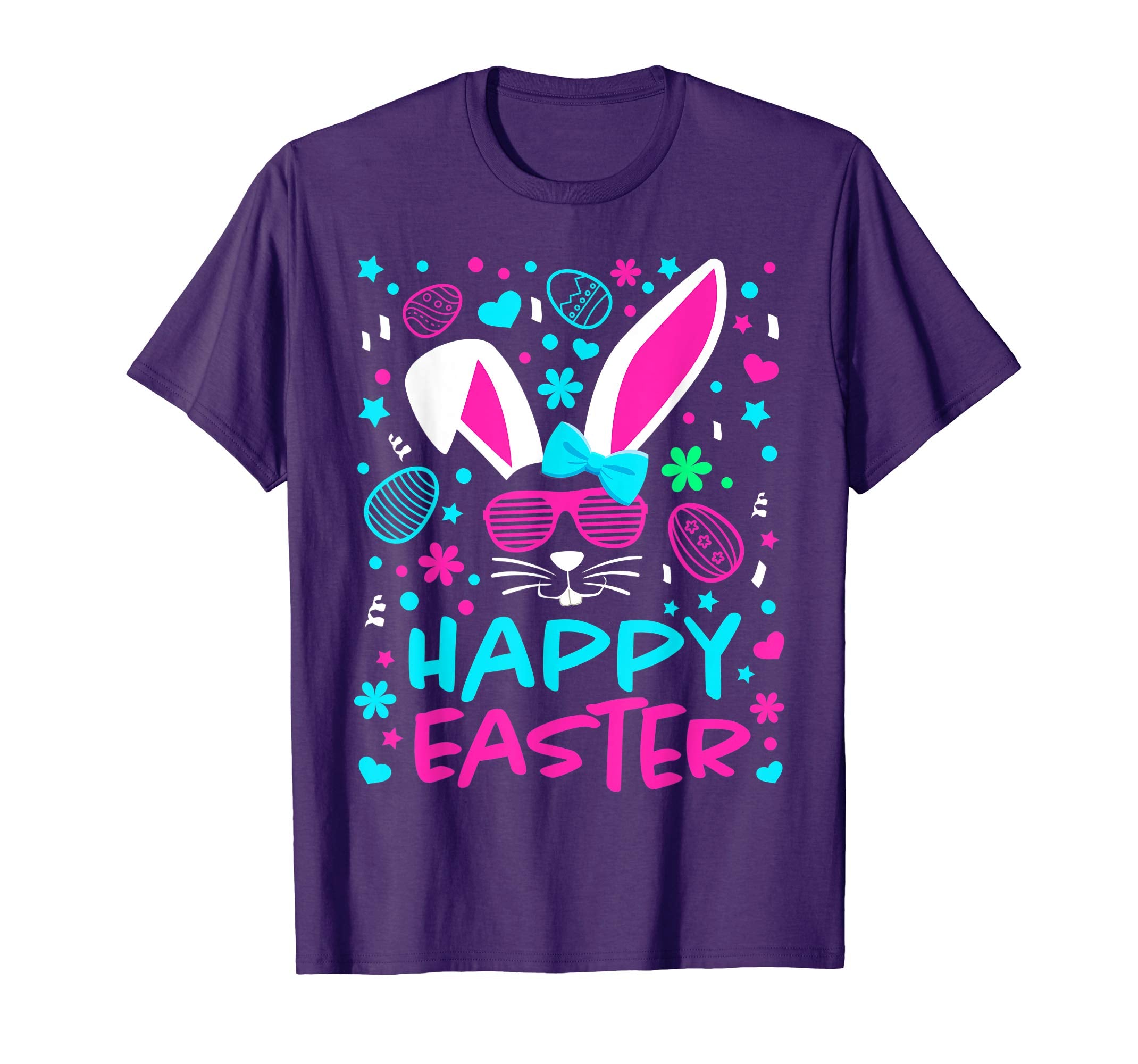 Happy Easter Shirt Cute Girls Easter Bunny Novelty Tee Gift