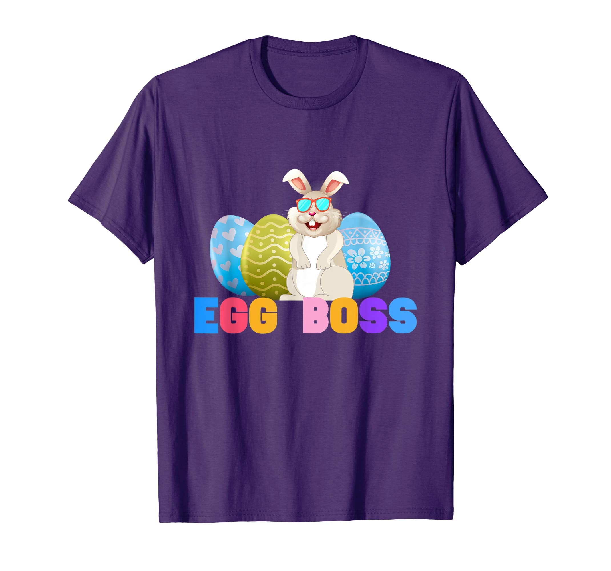 Egg Boss Easter Shirt For Kids Boys Girls Cute Easter Bunny