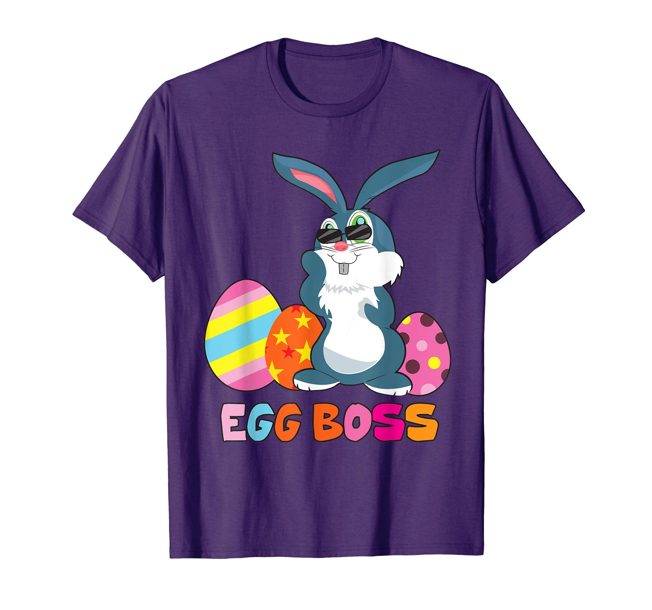 Egg Boss Easter Shirt For Kids Boys Girls Cute Easter Bunny