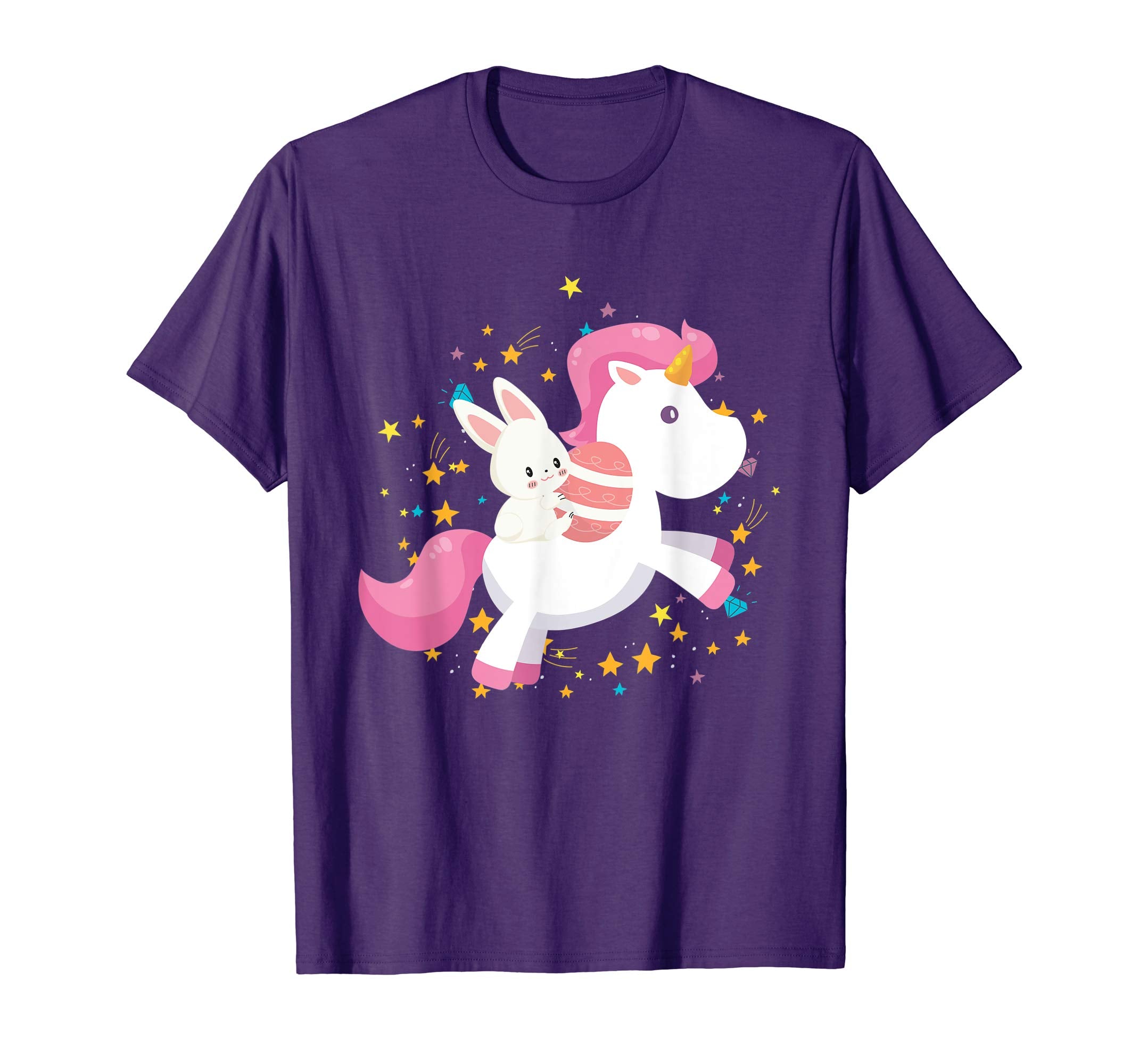 Easter Bunny Unicorn Riding T Shirt Funny Easter Gift For Ki