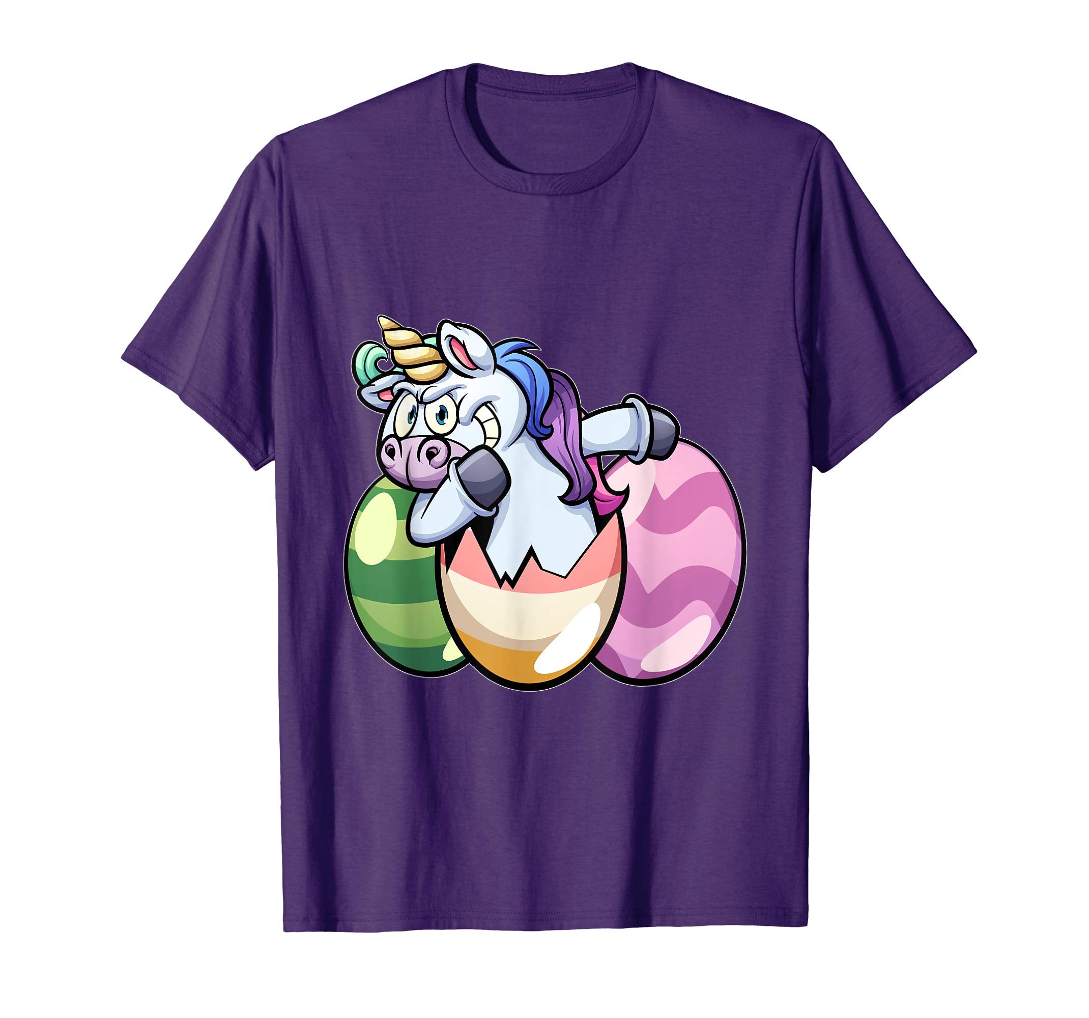 Easter Shirts For Kids Girls Dabbing Unicorn Shirt Gift