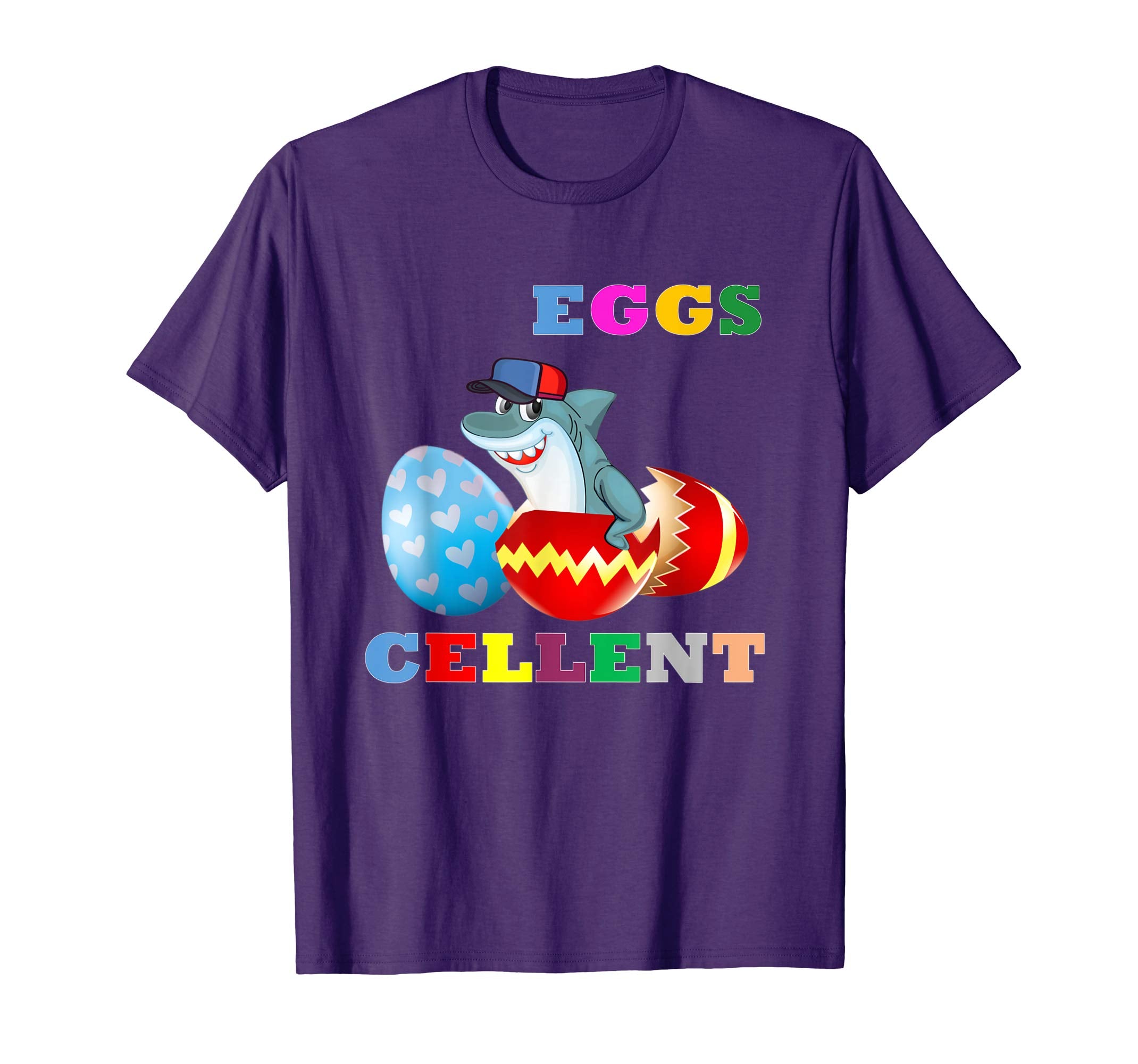 Easter Shark Shirt For Kids Cute Easter Shark Eggs Cellent