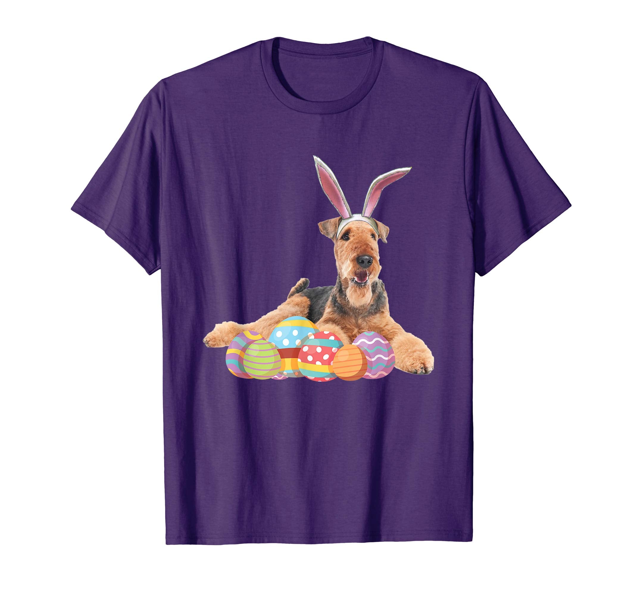 Easter Shirt Airedale Terrier Funny Bunny Ears &amp; Eggs Gift