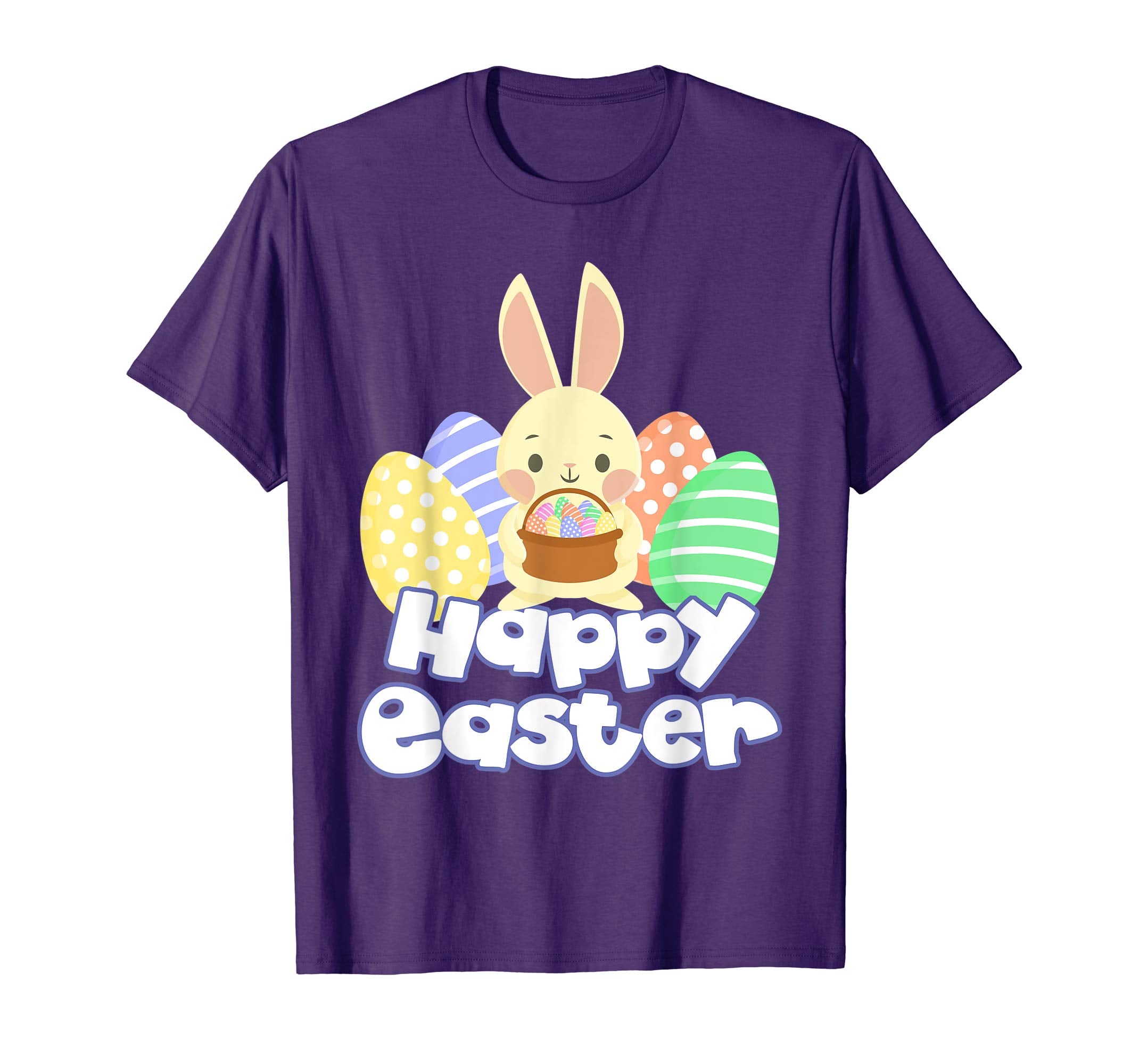 Easter T Shirt Happy Easter Bunny Eggs Tshirt Colorful Gift