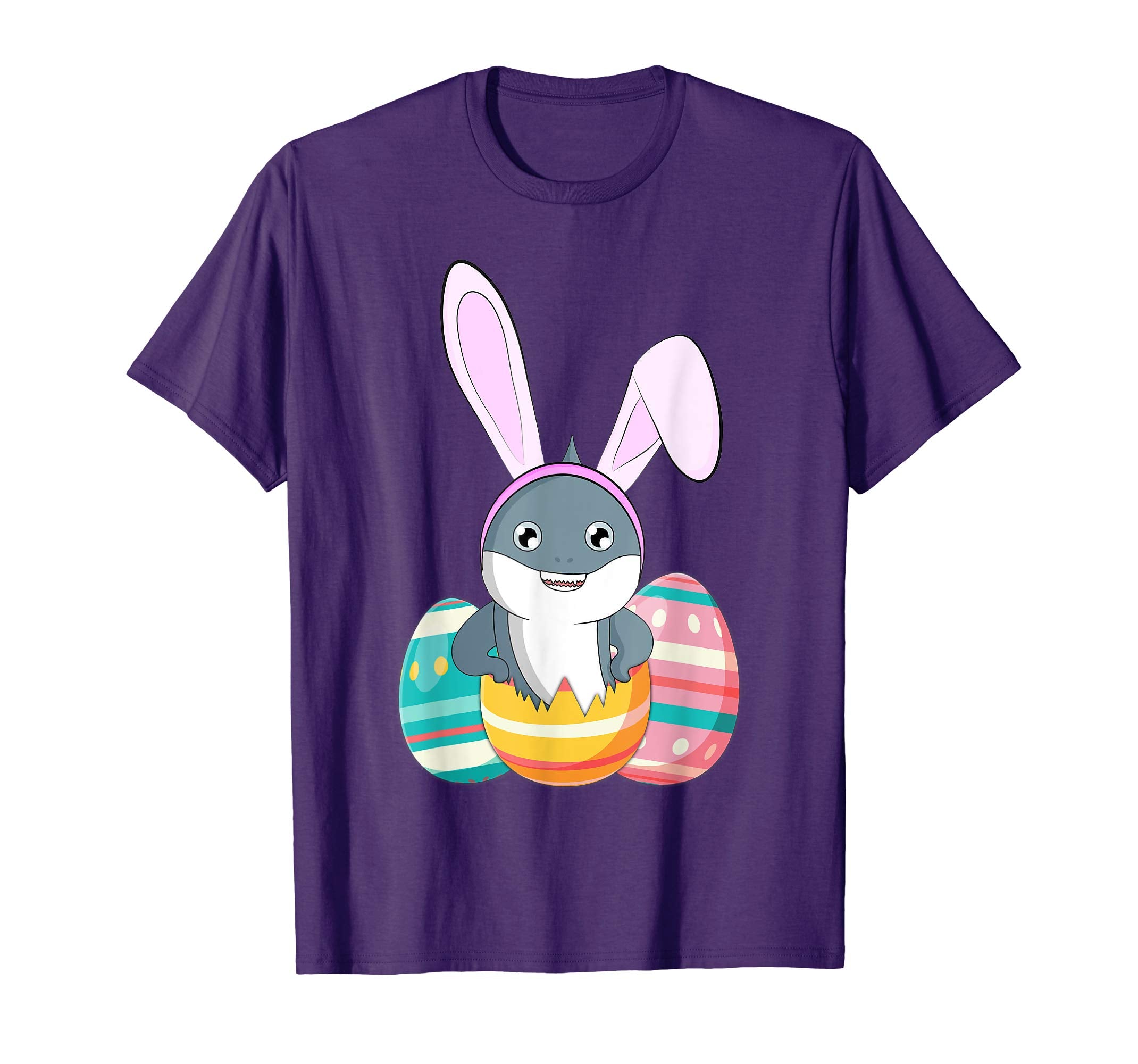 Easter For Kids Boys Girls Shark Easter Eggs T Shirt