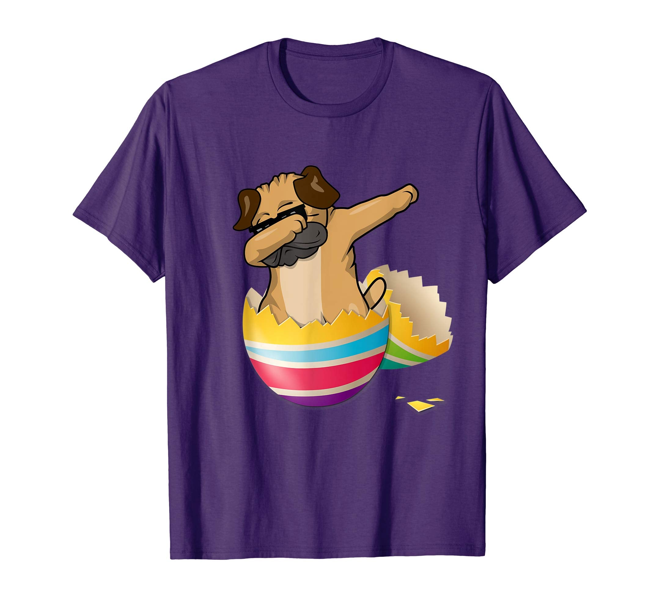 Pug Dabbing Easter Eggs Easter Day Shirt