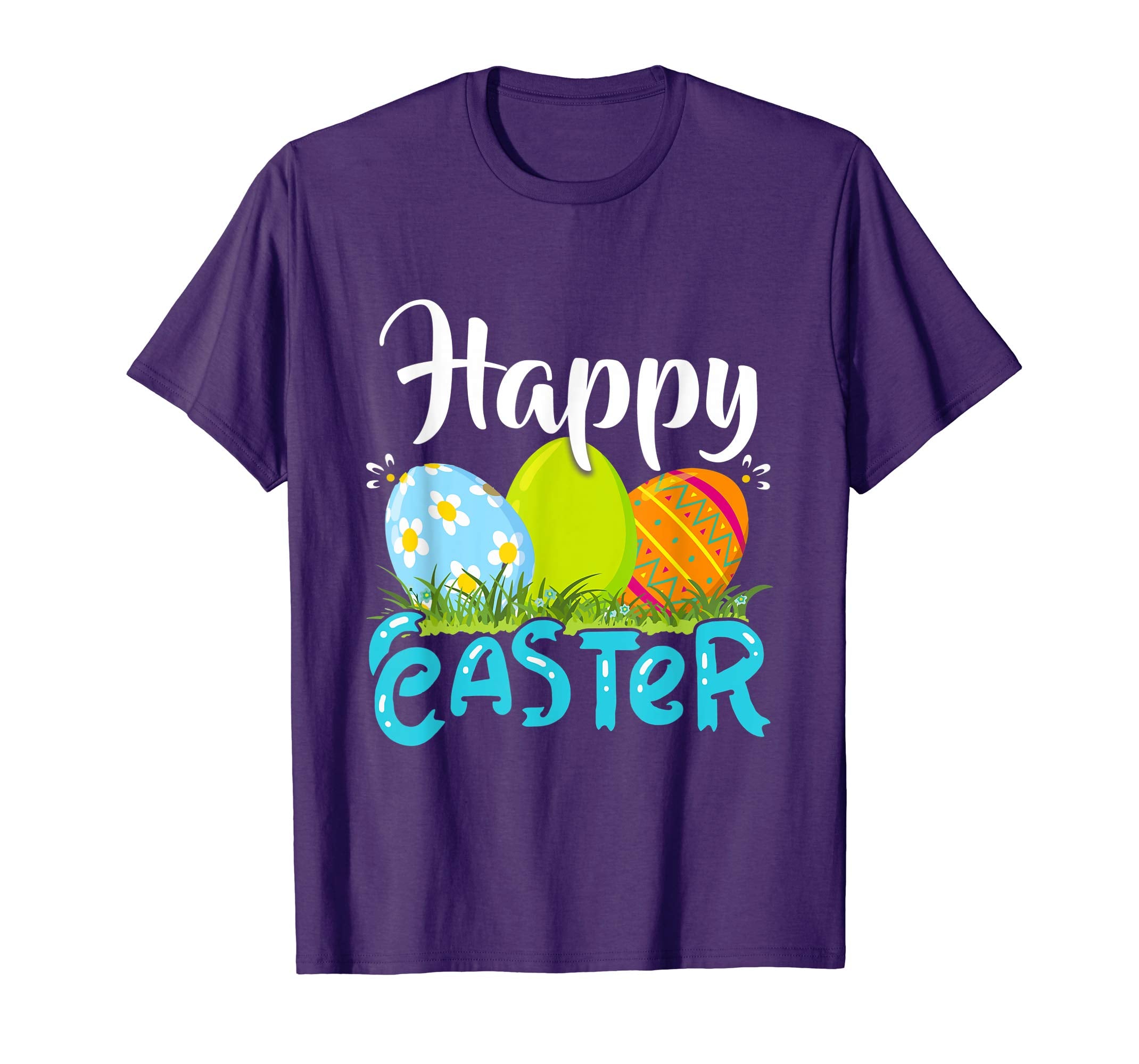 Happy Easter T-Shirt For Boys Girls Women Men Colorful Eggs