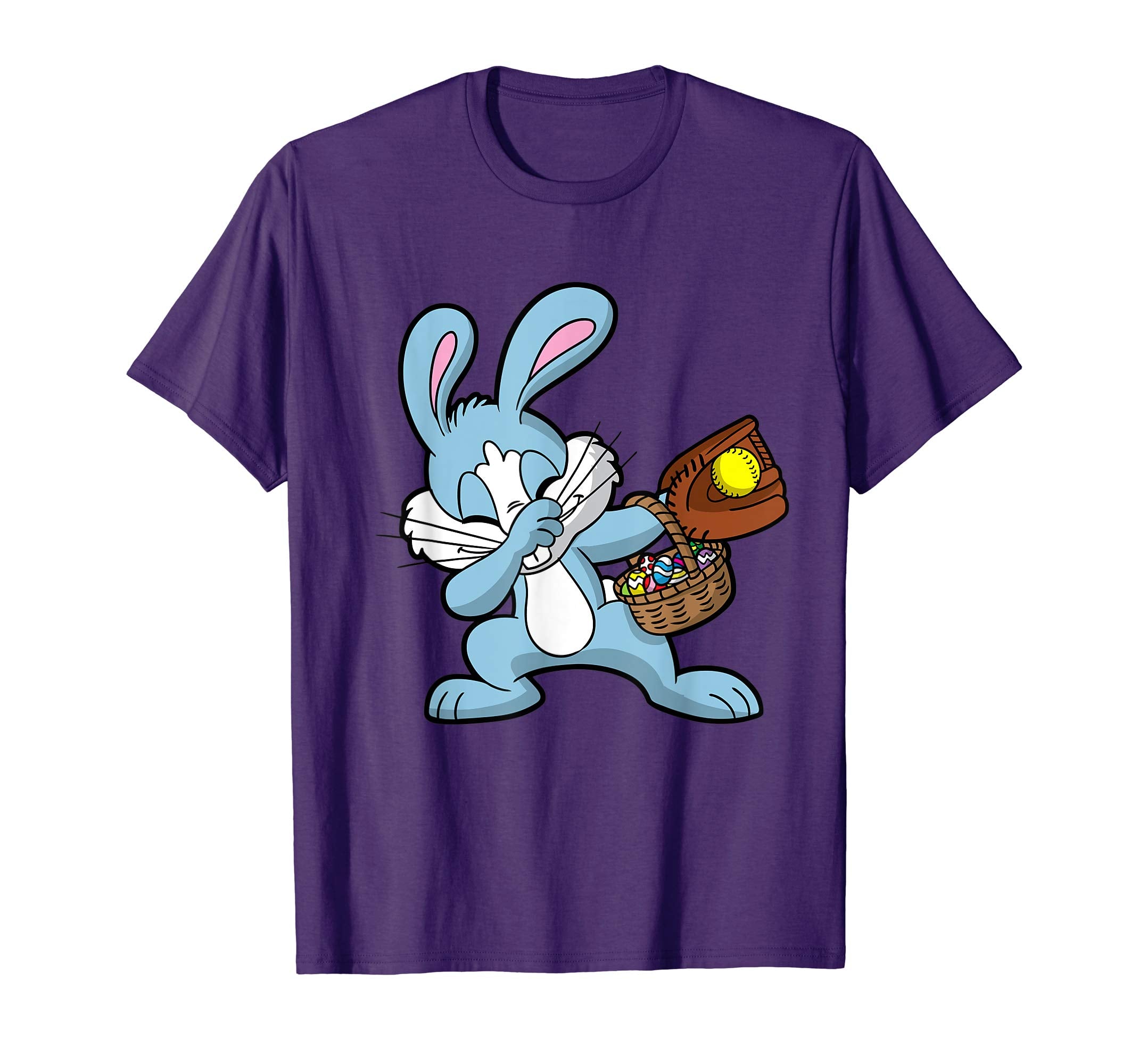 Dabbing Easter Bunny Kids Shirt Softball Dab Dance Gift