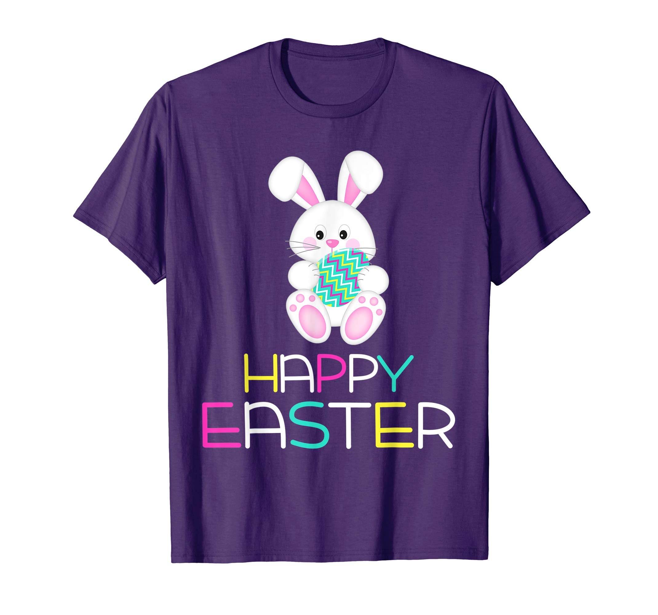 Happy Easter Shirt Cute Bunny &amp; Colorful Egg Easter Gift