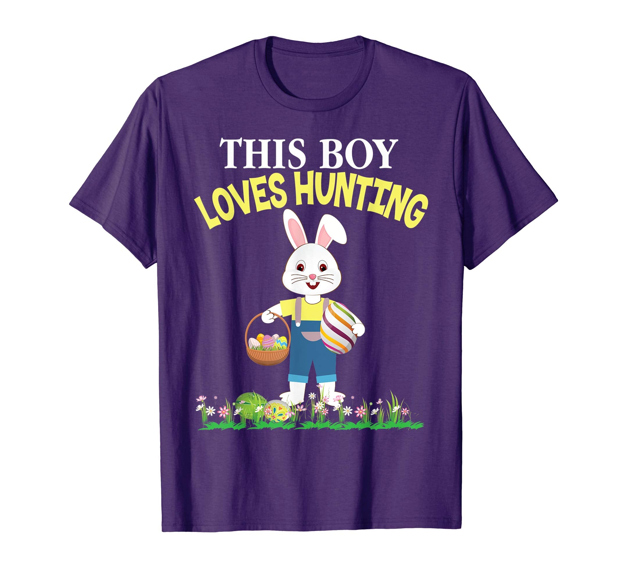 This Boy Loves Eggs Hunting Bunny Easter Day T-Shirt