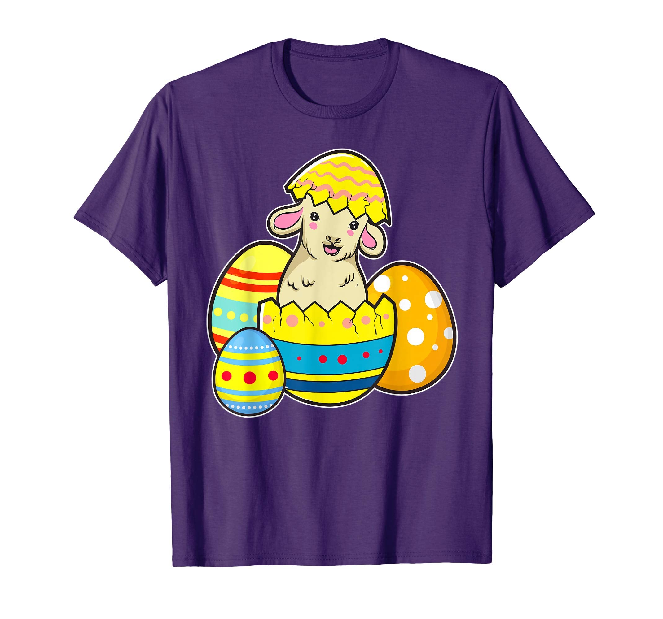 Cute Easter Lamb Shirt Egg Hunt Kids School Spring