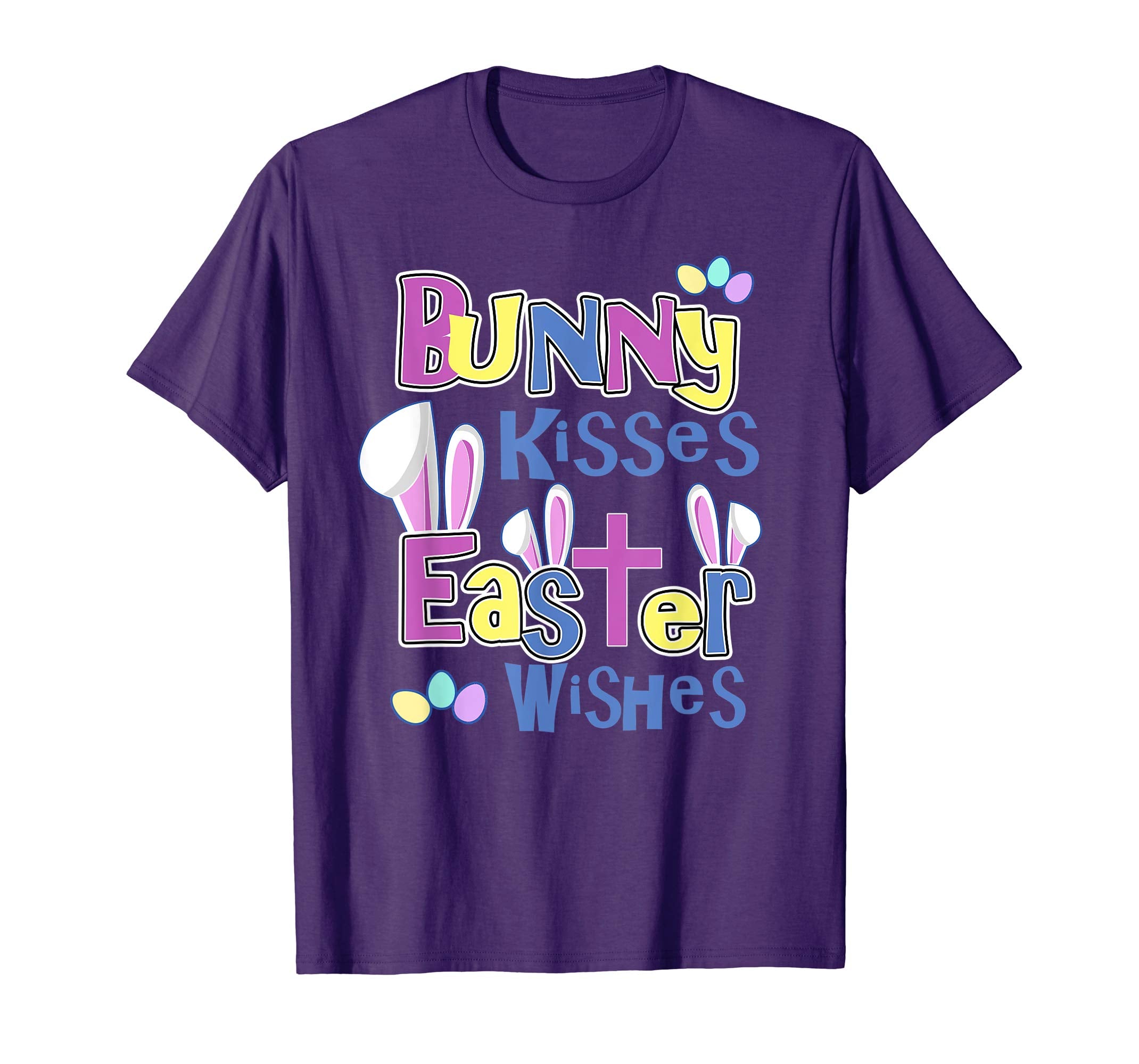 Easter Quote Shirt - Bunny Kisses and Easter Wishes