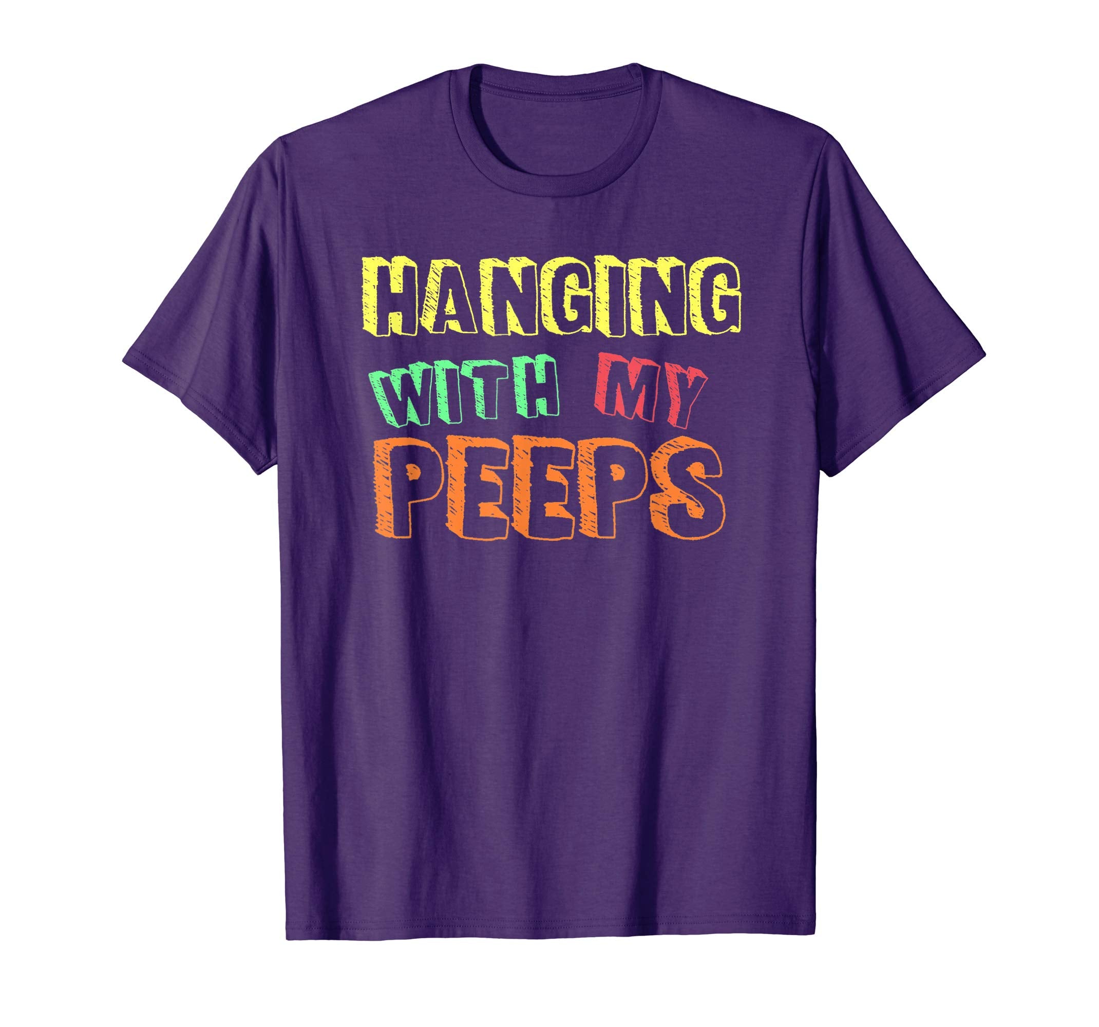 Hanging With My Peeps Cute Easter Pastel Funny Family Shirt