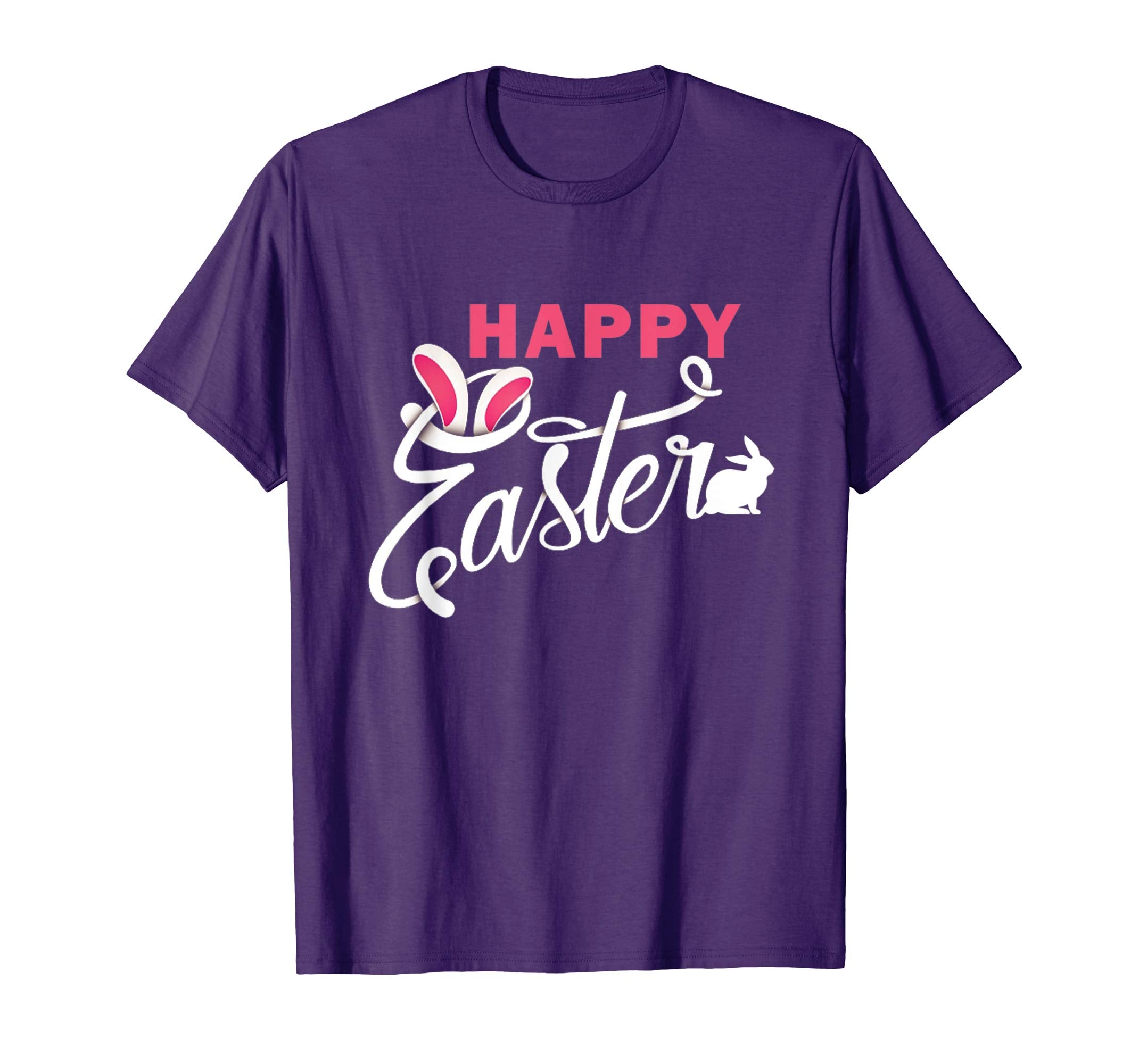 HAPPY EASTER Funny Bunny Shirt Girls Women Kids